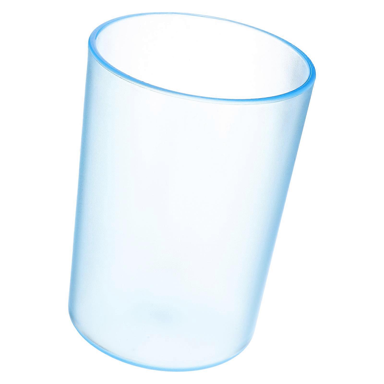 Water Mug for Bathroom Plastic Tooth Brushing Cup for Storage 4Pcs Blue
