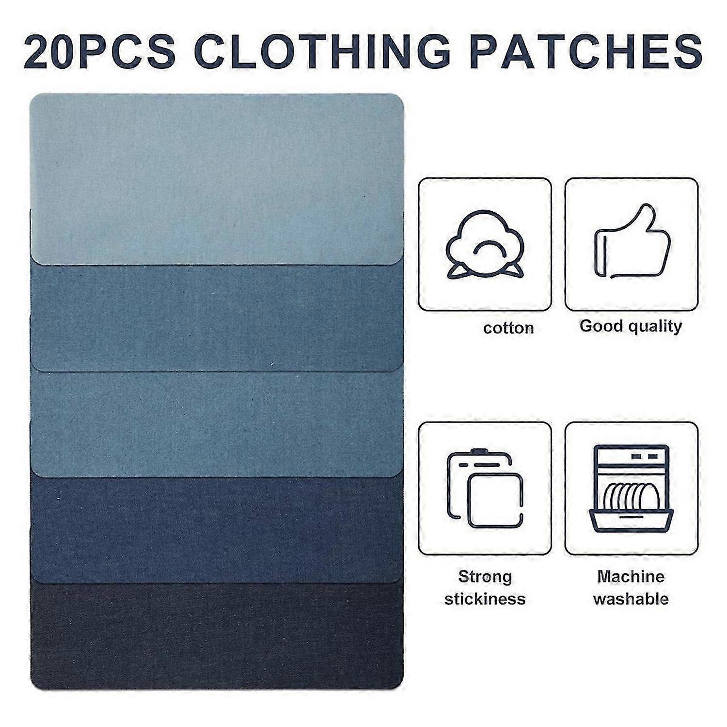 20pcs Iron On Patches for Jeans, 11 x 5.12 Inch Patch