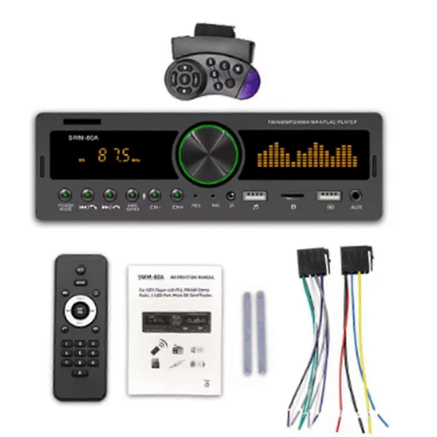 Single DIN Wireless MP3 Player USB Charging Vehicle Front Remote Control Bluetooth-Compatible Radio