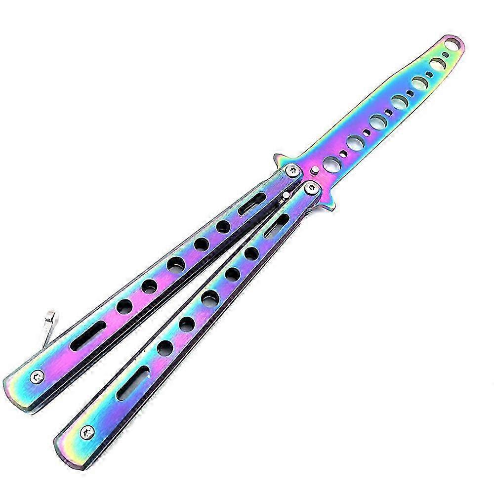 Colored Unsharpened Practice Knife Trainer for Beginners - Safe Novice Blade Training Tool