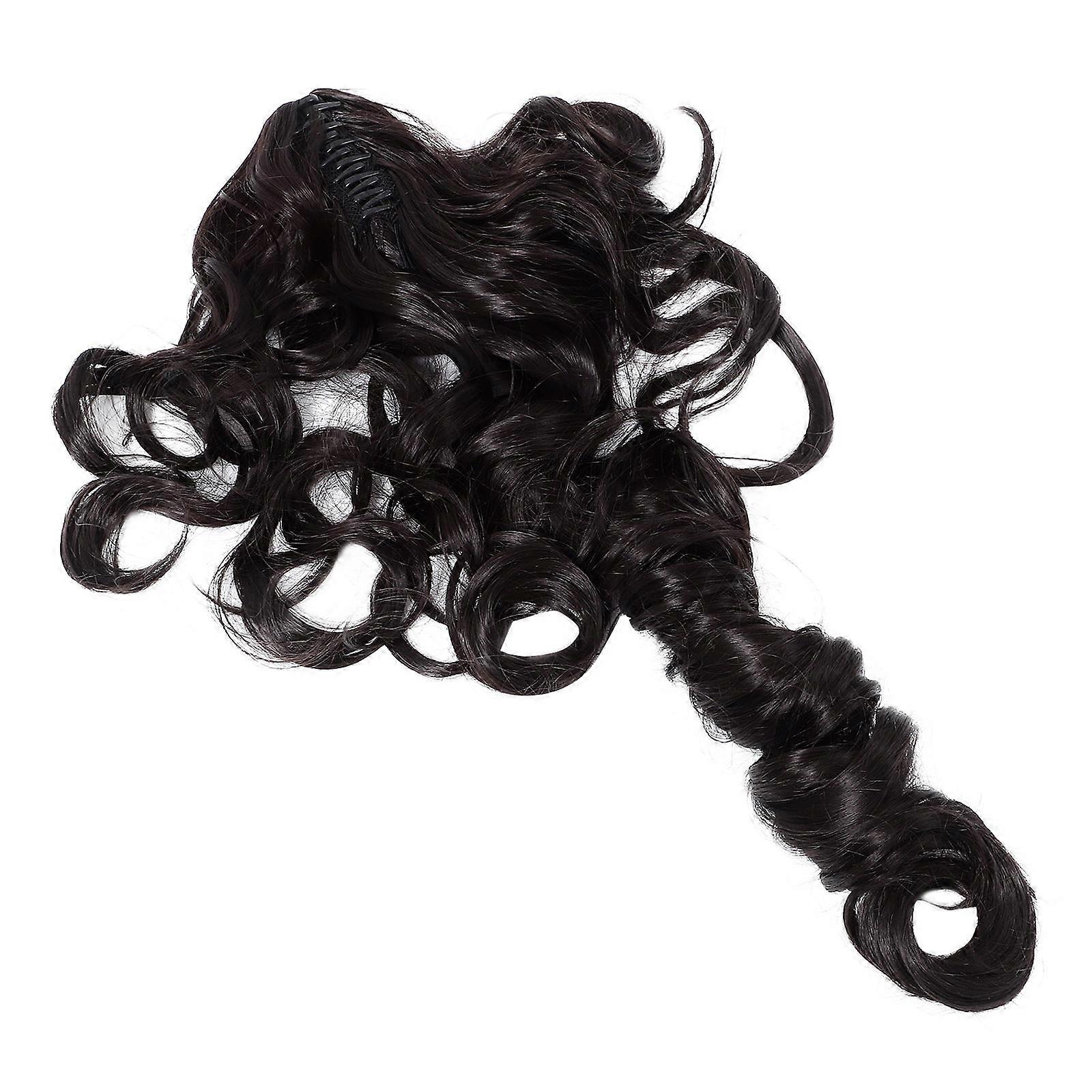 Curly Hair Extension Long Ponytail for Cosplay Use 5Pcs Claw Clips