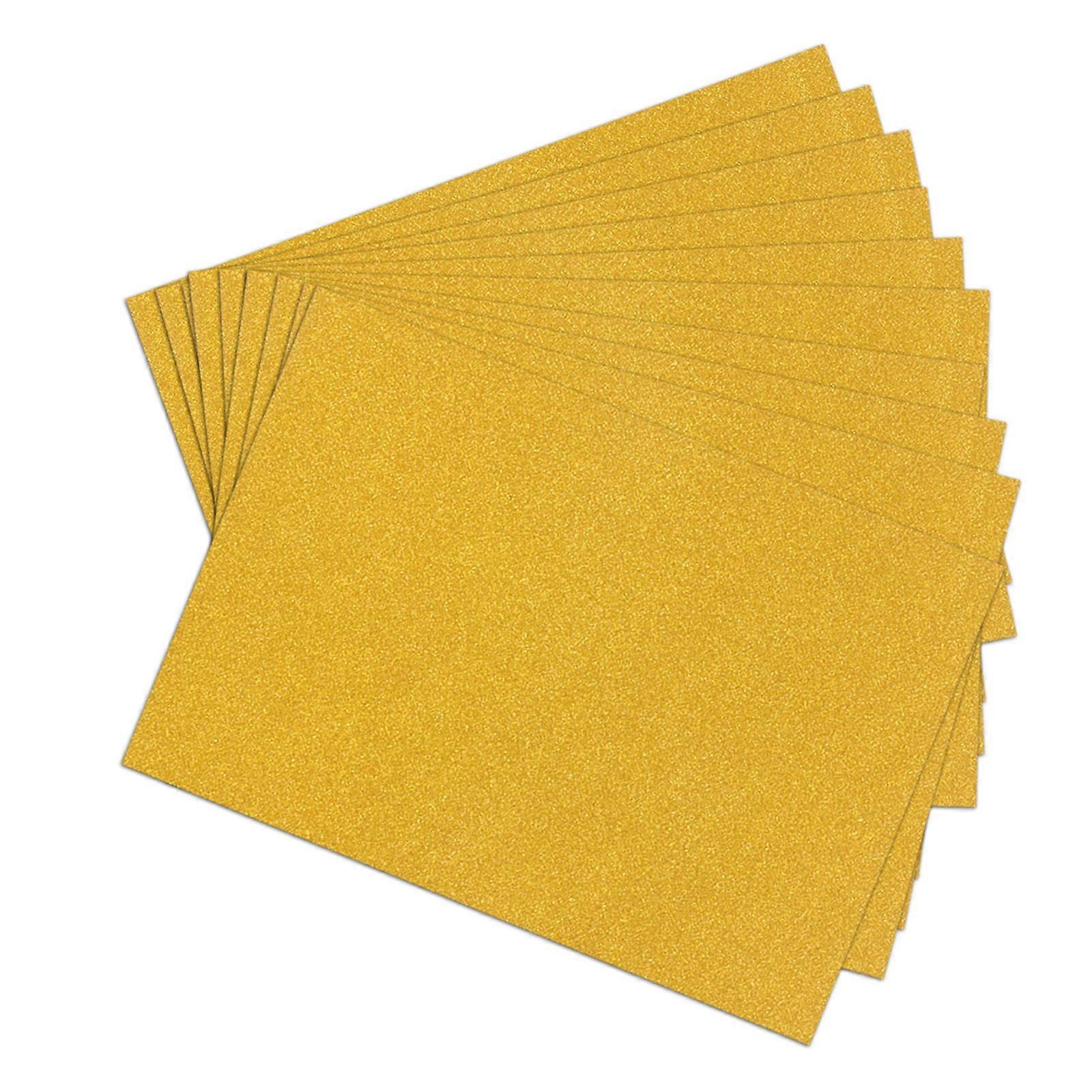 Gold Glitter Paper for DIY 10Pcs Sparkling Cardstock Sheets