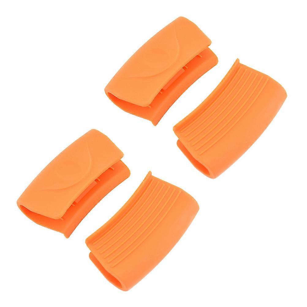 Pot Handle Covers Silicone Pot Handle Cover for Cooking Use 4Pcs