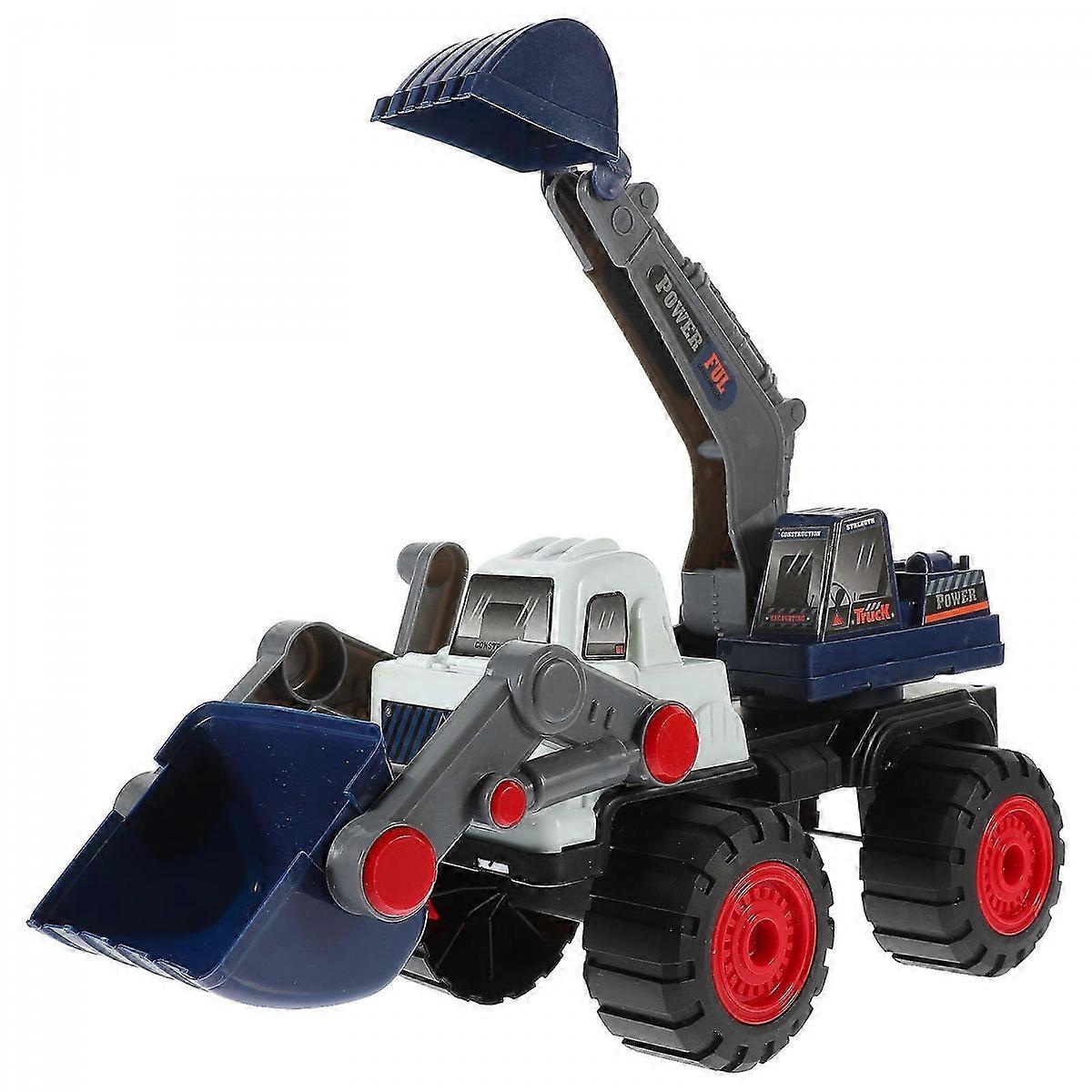 Compact Construction Vehicle for Blue Excavator Model Safe Plastic Educational Engineering Truck with Smooth Edges for Hand Muscle Exercise and