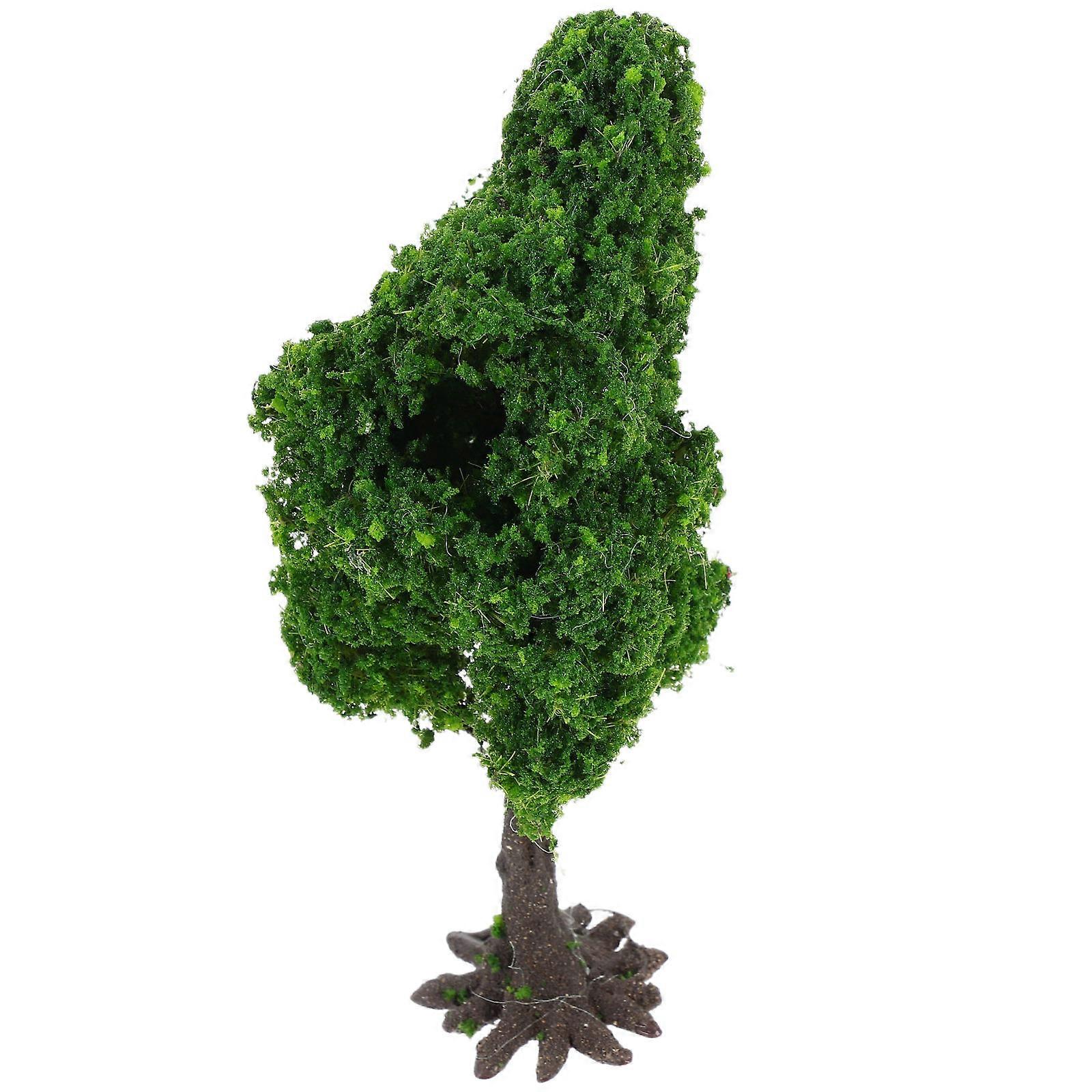 Green Miniature Trees for Decoration 2Pcs Model Tree for Diorama