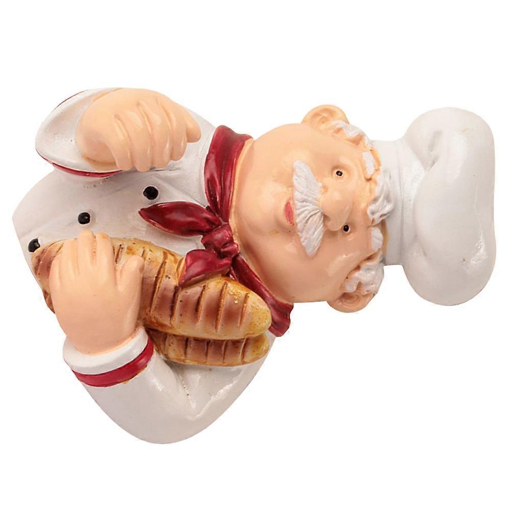 Plug Storage Holder Chef Design Wall Adhesive Hook for 3Pcs Organizer