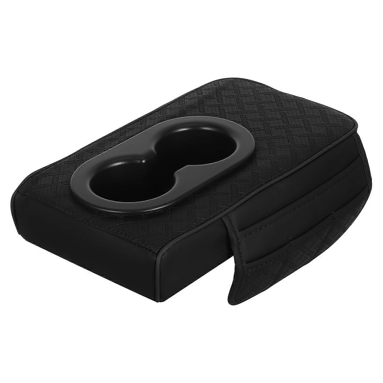 Car Armrest Storage Box Organizer With Beverage Holding Function Ideal For Cars Cup Holder Compatible With Most Vehicles 2Pcs