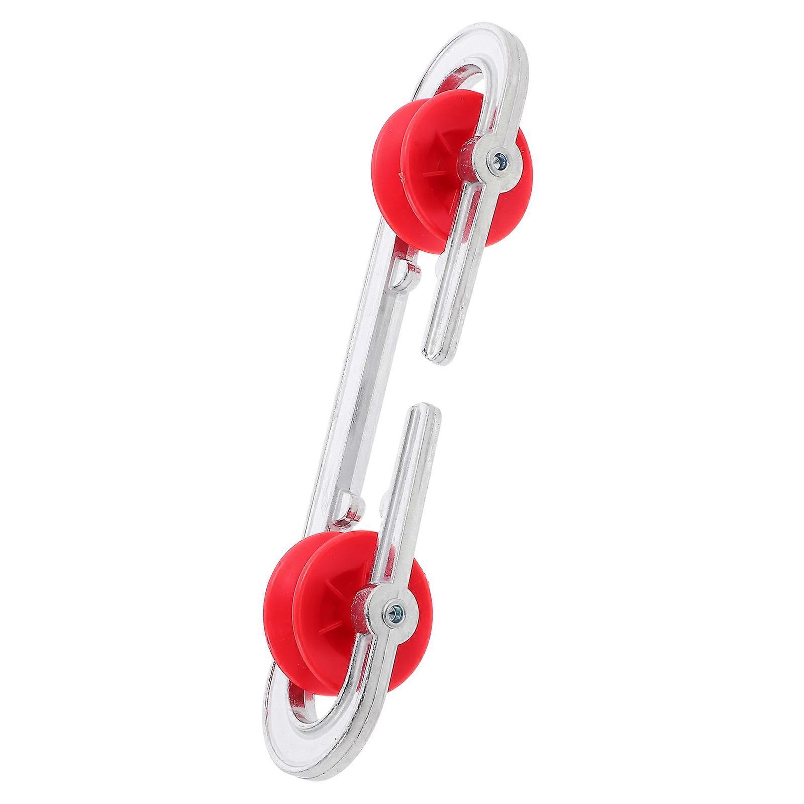 Aluminum And Plastic Wheel Clothes Line Pulley System 4Pcs Versatile Application For Indoor And Garage Use Space Saving Design