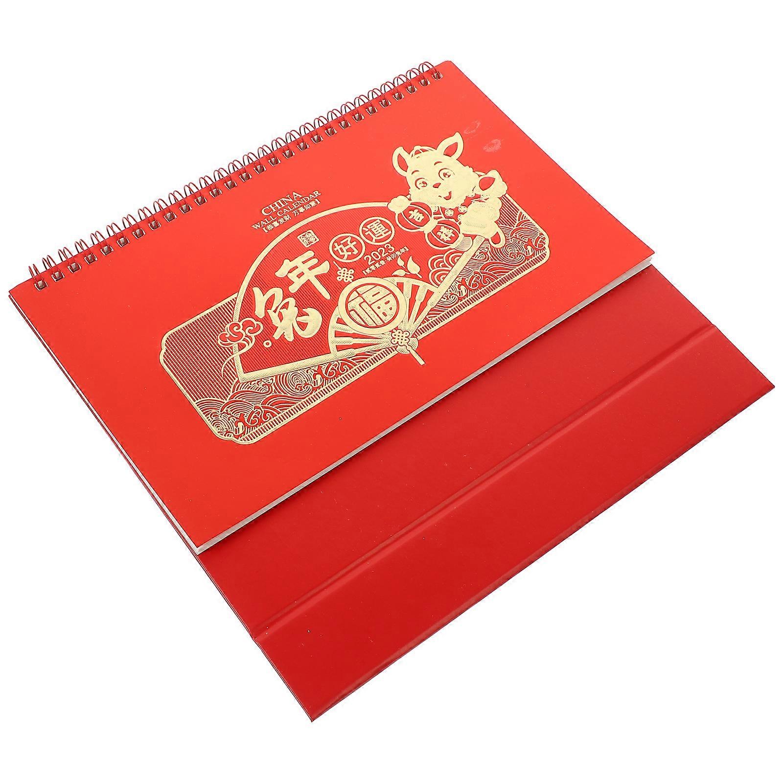 Household Desk Calendar Decorative Tabletop Calendar For Home Decoration With Rectangular Shape 2Pcs