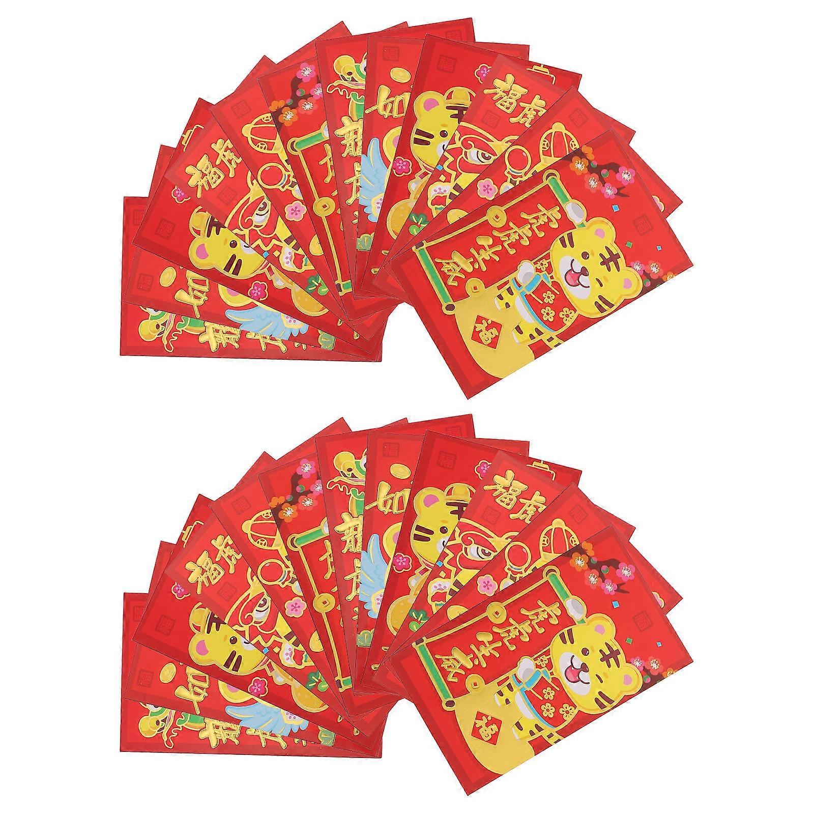 Gift Money Envelopes Tiger Pattern Paper Envelopes for Storing 72Pcs