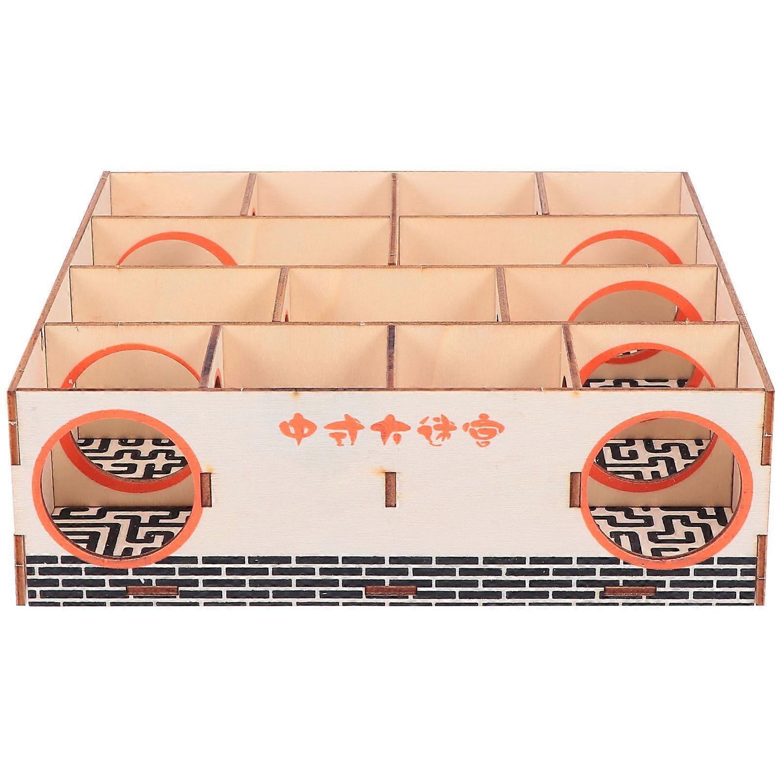 Maze Toy Hamster Wooden Maze Tunnel for Pet Activity 2Pcs