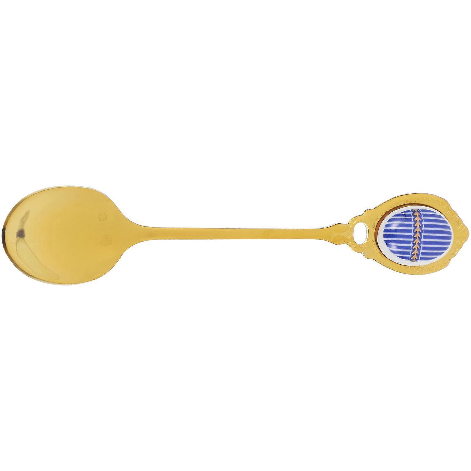 Gold Coffee Stirring Spoon 5Pcs for Home Use Practical Tea Tableware