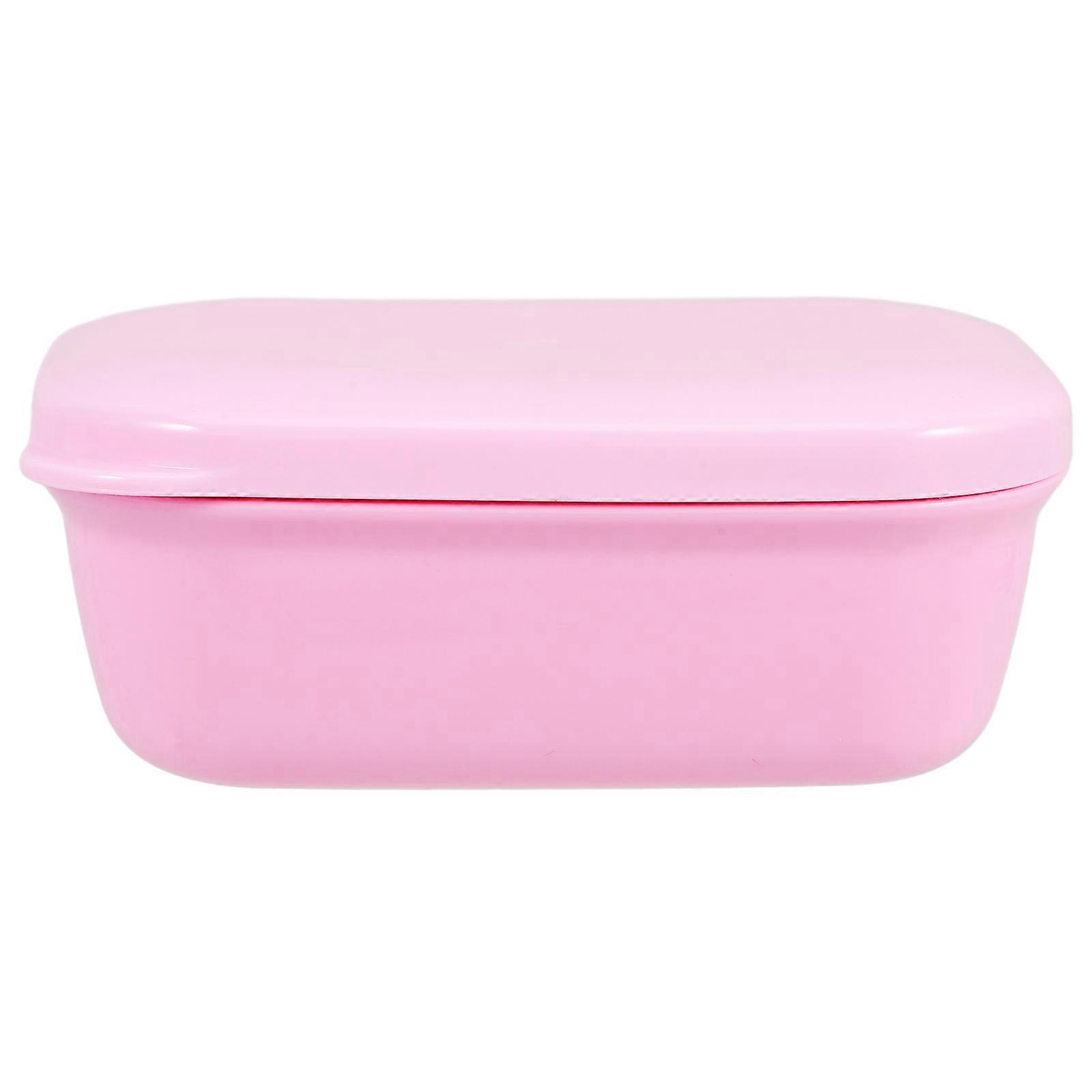 Portable Travel Soap Container Soap Holder for Storage 4Pcs Pink ABS