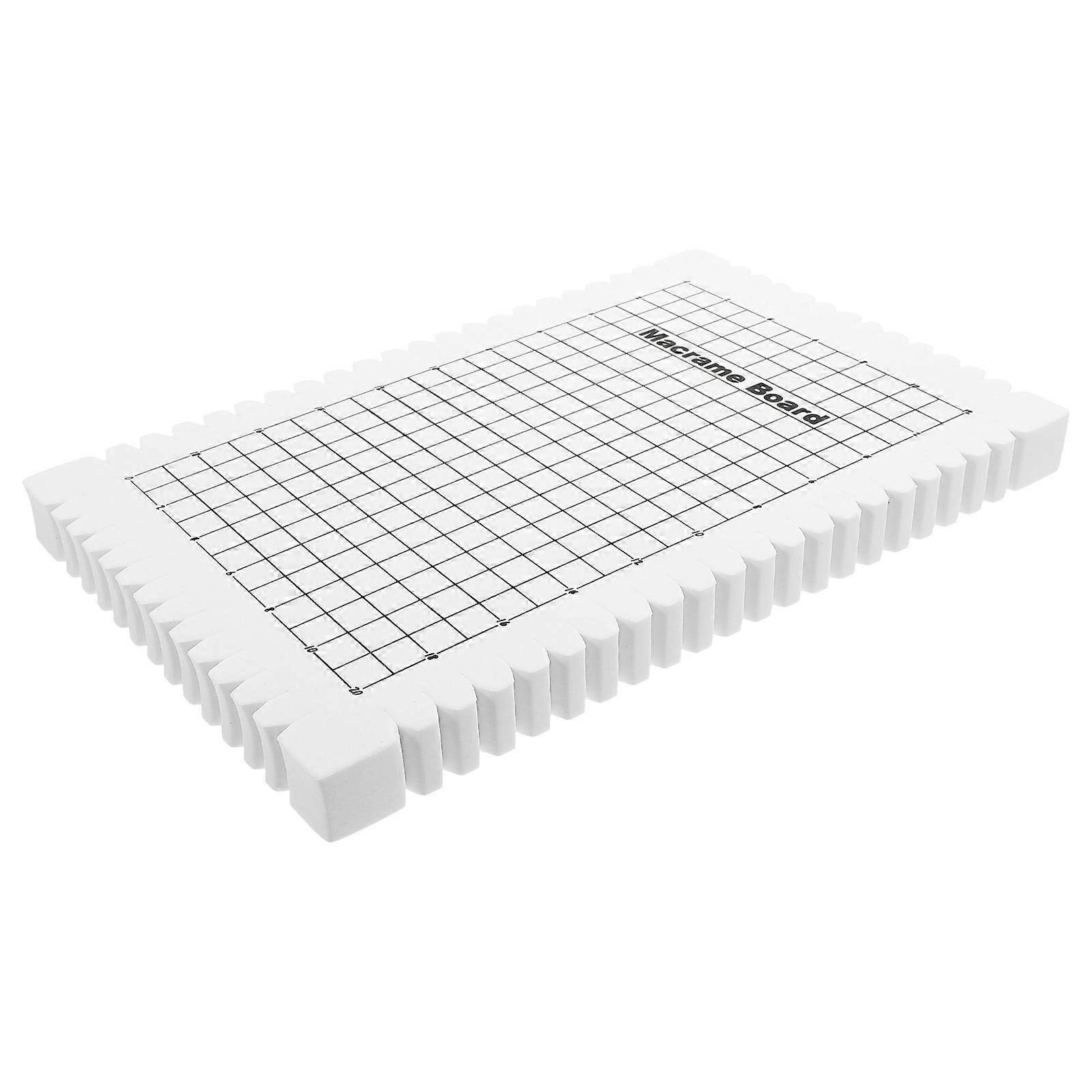 Crafting Macrame Board Embroidery Function Versatile Use 24.50X16.00X2.00CM White 1Pcs