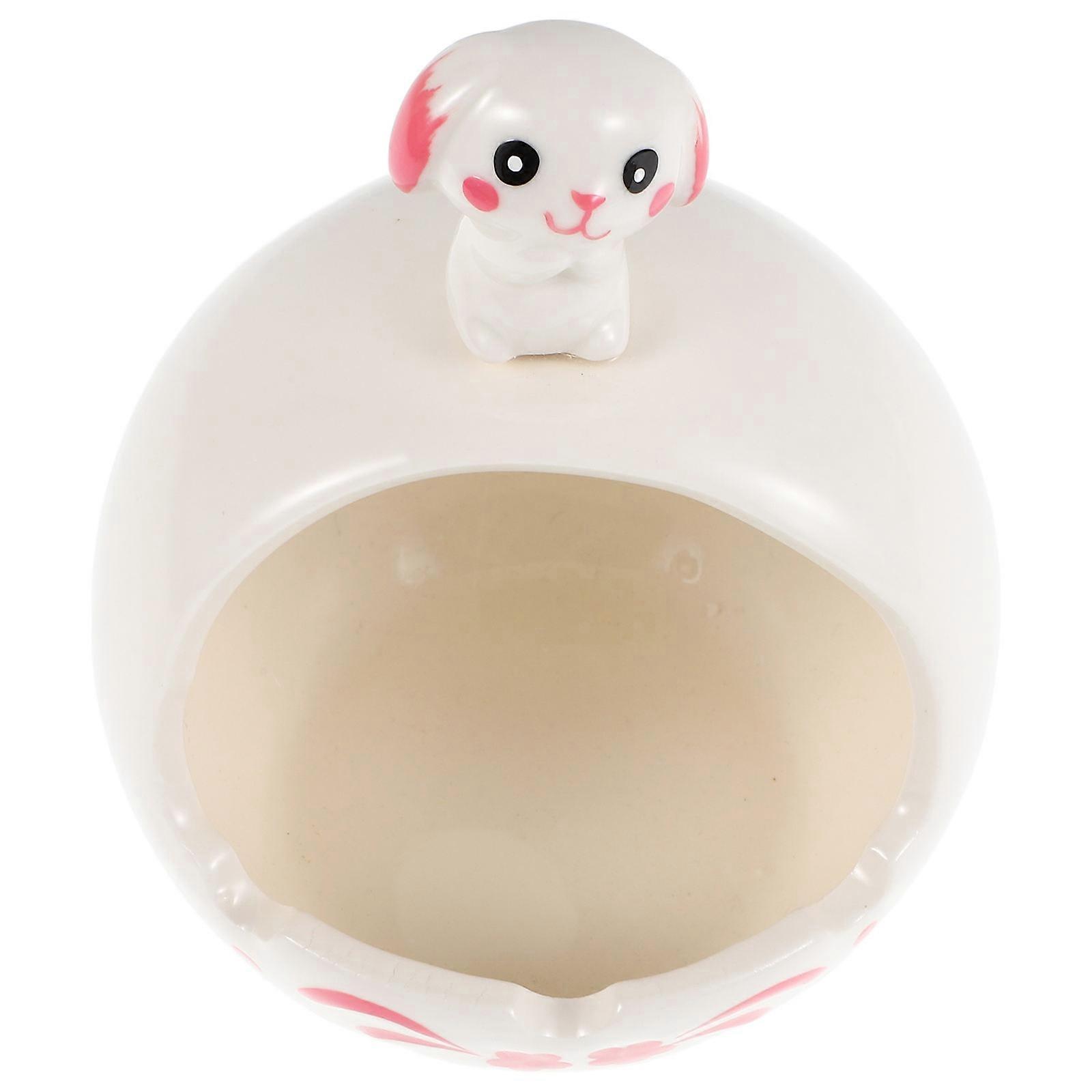 Ceramic Rabbit Ashtray for Vehicles with Multifunction 2Pcs Durable