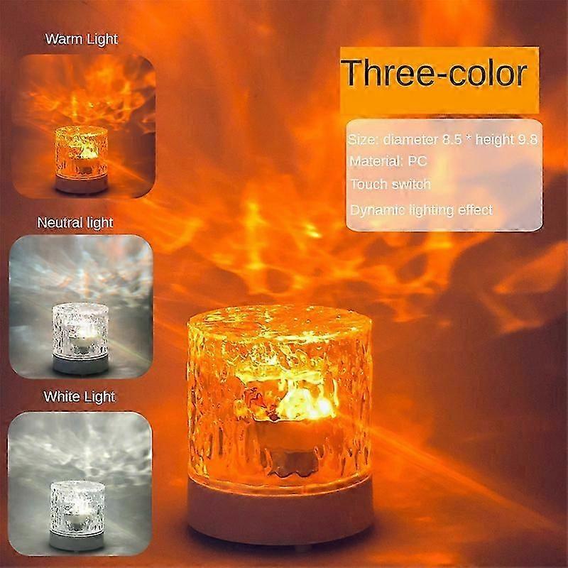 316 cores cilindro aurora boreal onda de água luz noturna com lâmpada de atmosfera LED remota