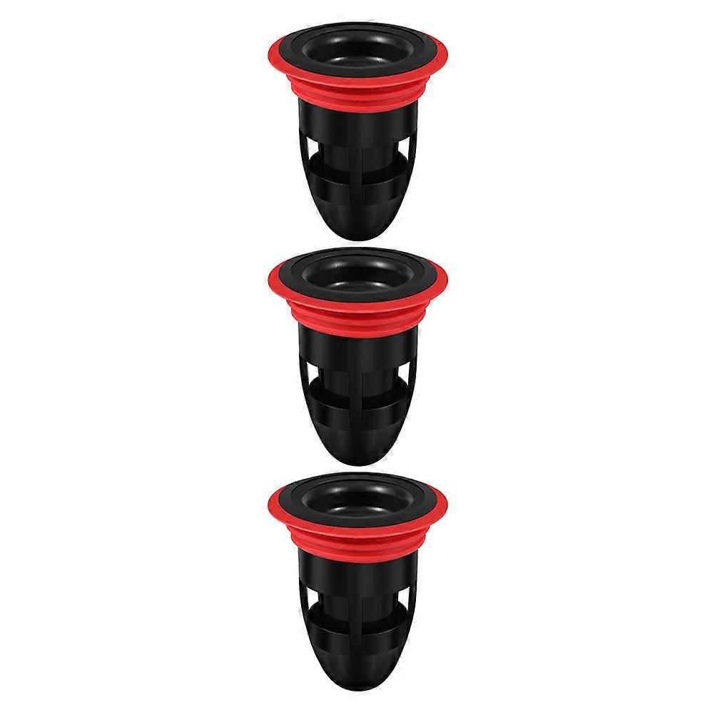 Odor-Resistant Toilet Plug for Household Drain Filters 9Pcs Black