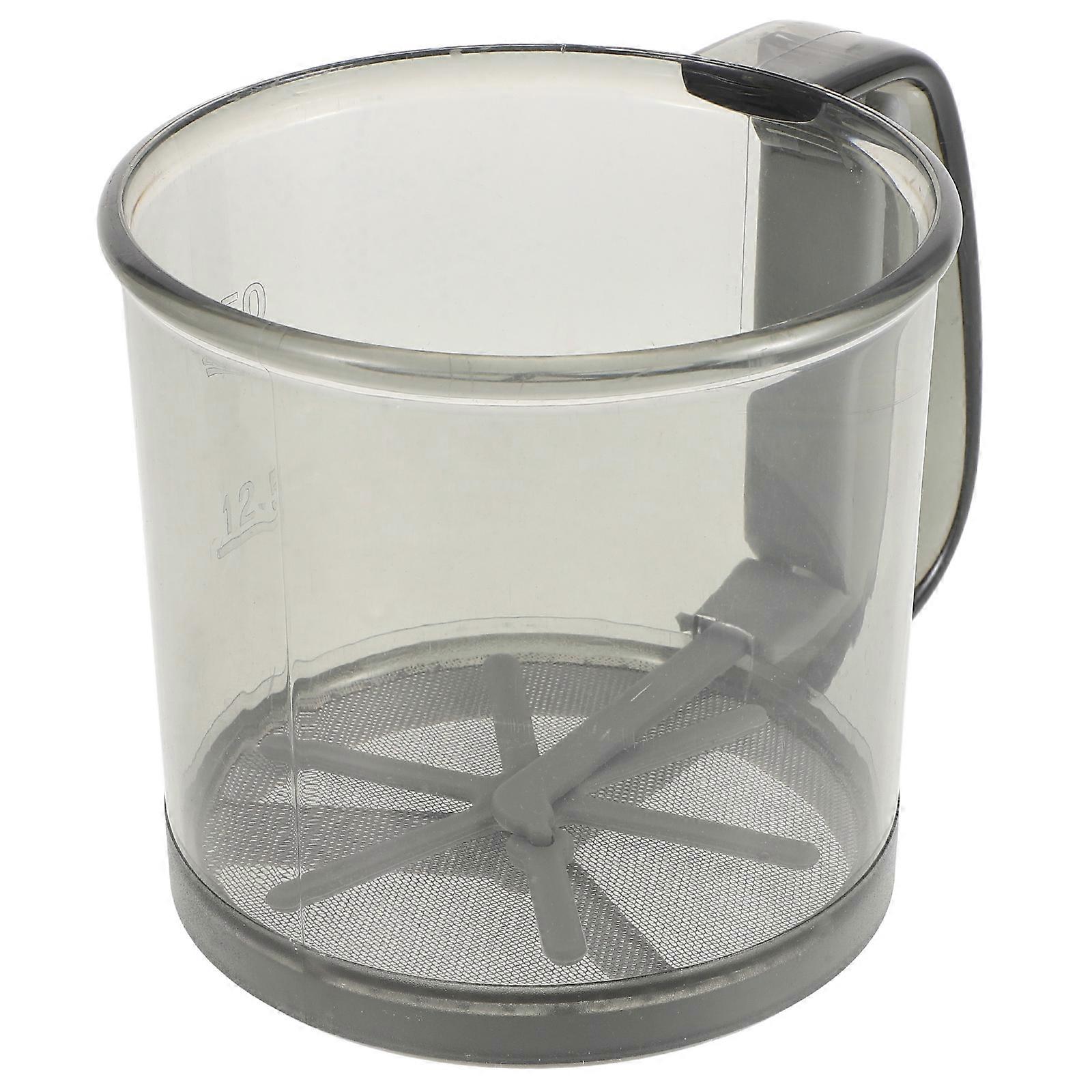 Plastic Flour Sifter for Baking Cakes with Hand Press 5Pcs