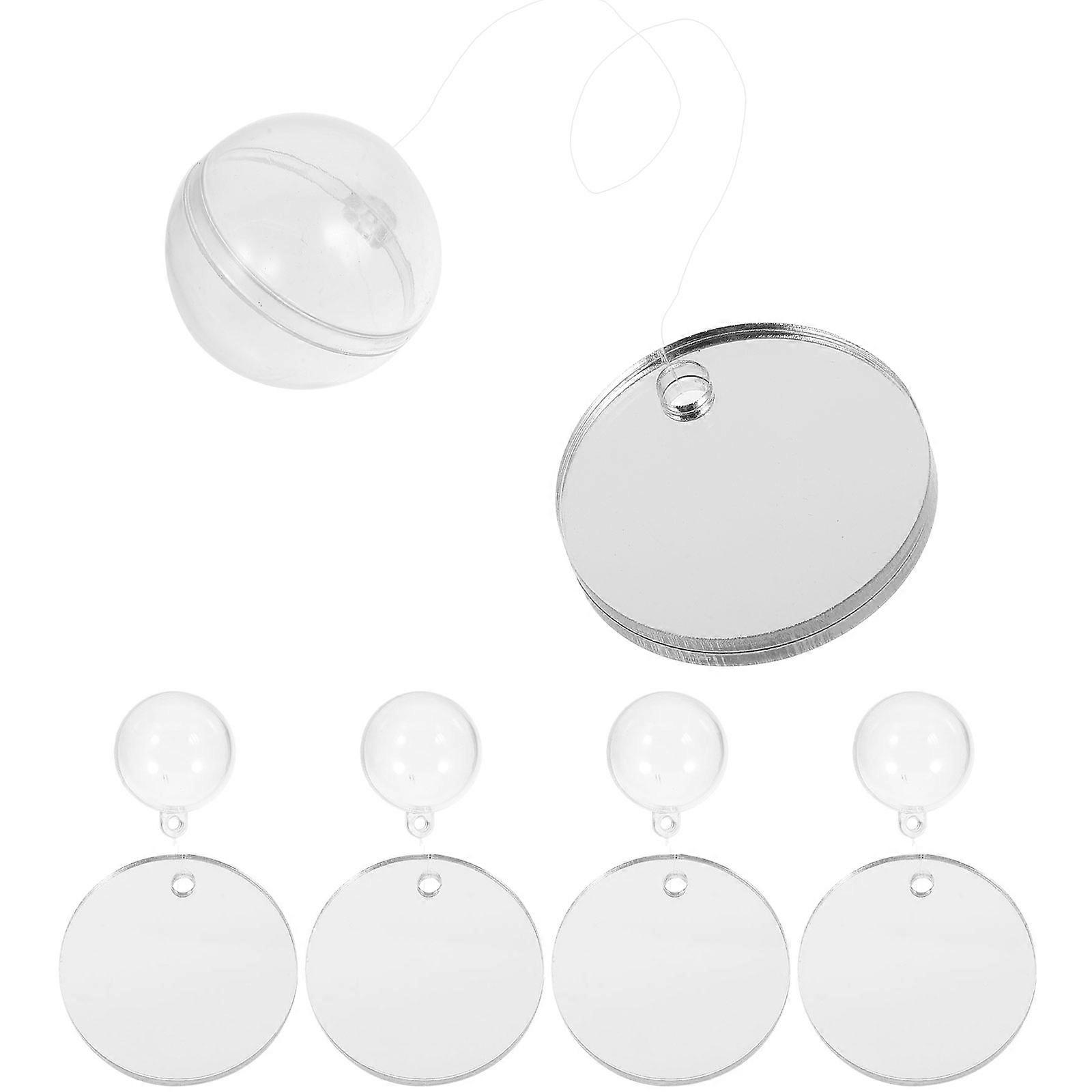 4Pcs Transparent Betta Fish Mirror Round Shape Training Tool for Fish Owners Acrylic Floating Design