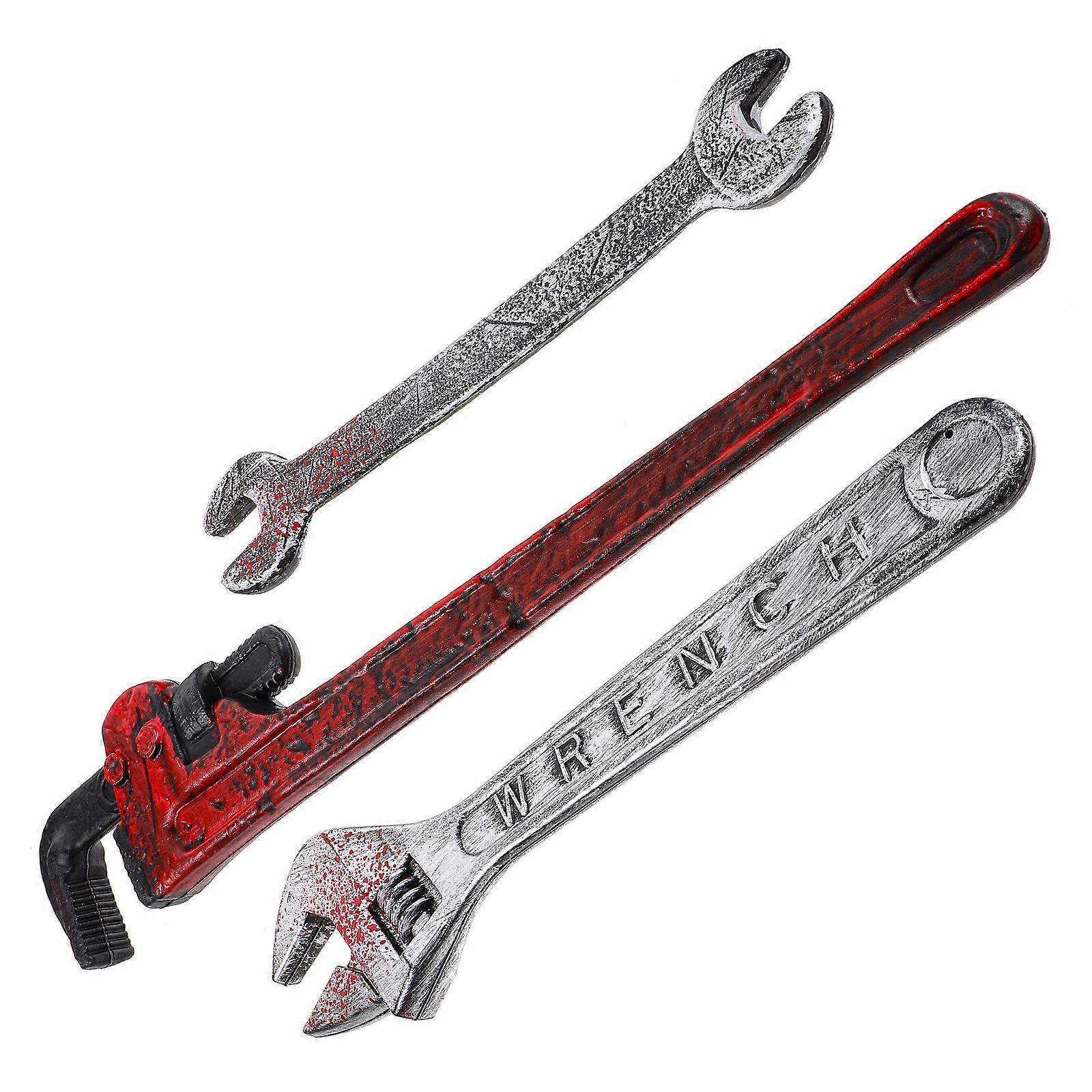 Halloween Wrench Prop Durable Plastic Tool for Decoration 6Pcs