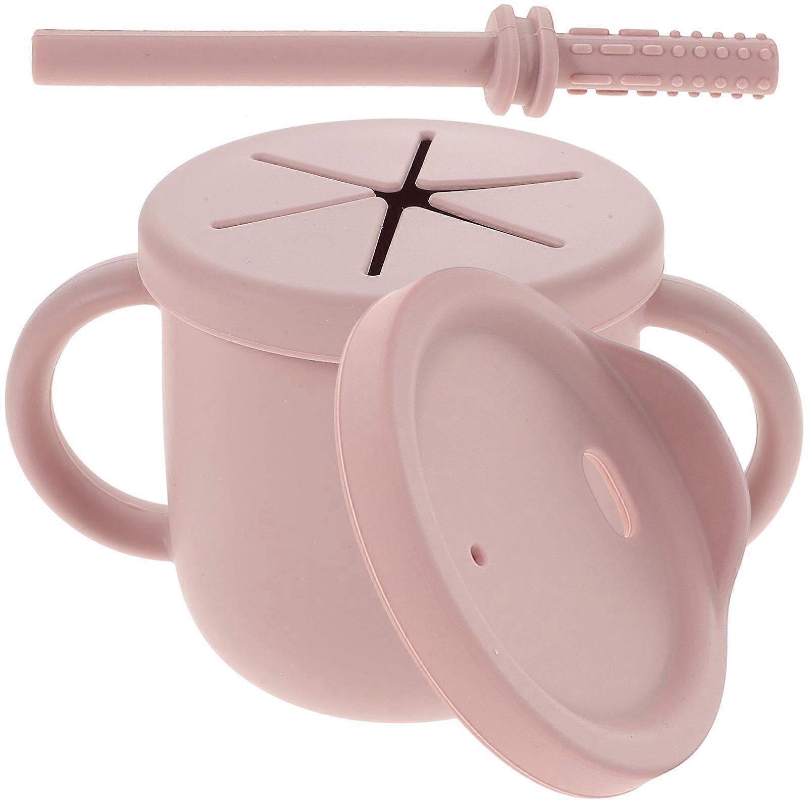 Silicone Toddler Snack Cup Baby Learning Cup with Two Handles