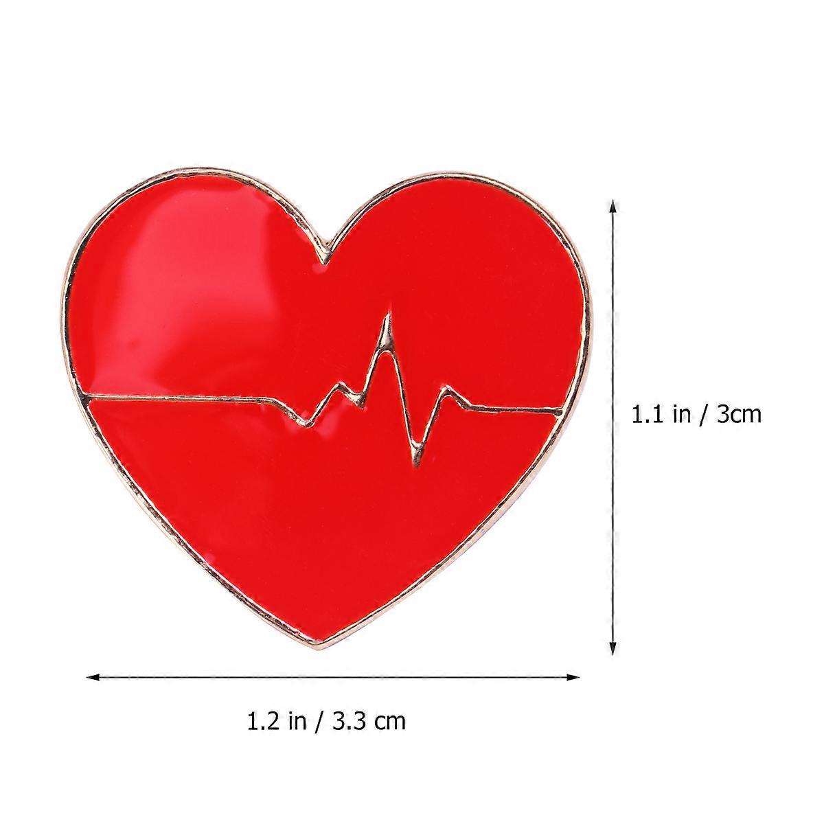 Alloy Collar Buttons Small Brooch Pins Cute Pins Heart-Shaped Creative Design Durable Daily Wearing 2Pcs