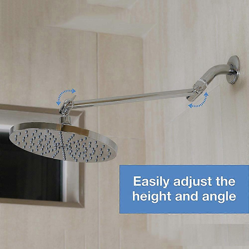 Adjustable Shower Arm Extension By, with Chrome Finish 11 Inch