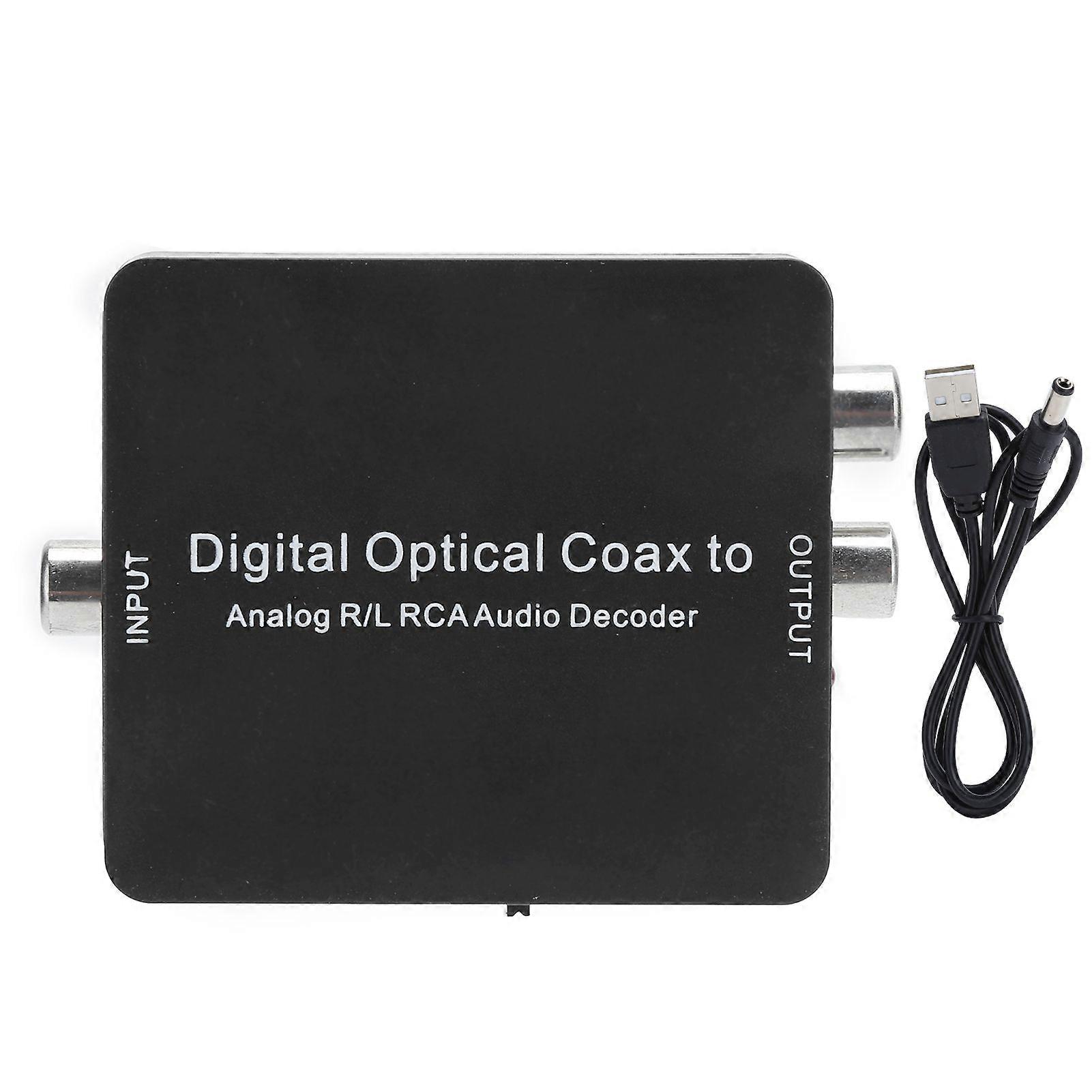 Audio Decoder Optical Coaxial for Toslink Digital to for RCA L/R Stereo Audio Adapter