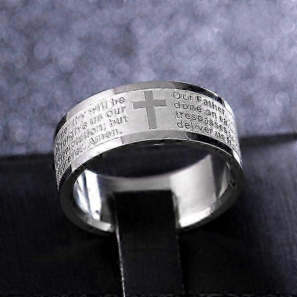 English Titanium Cross Men's Ring