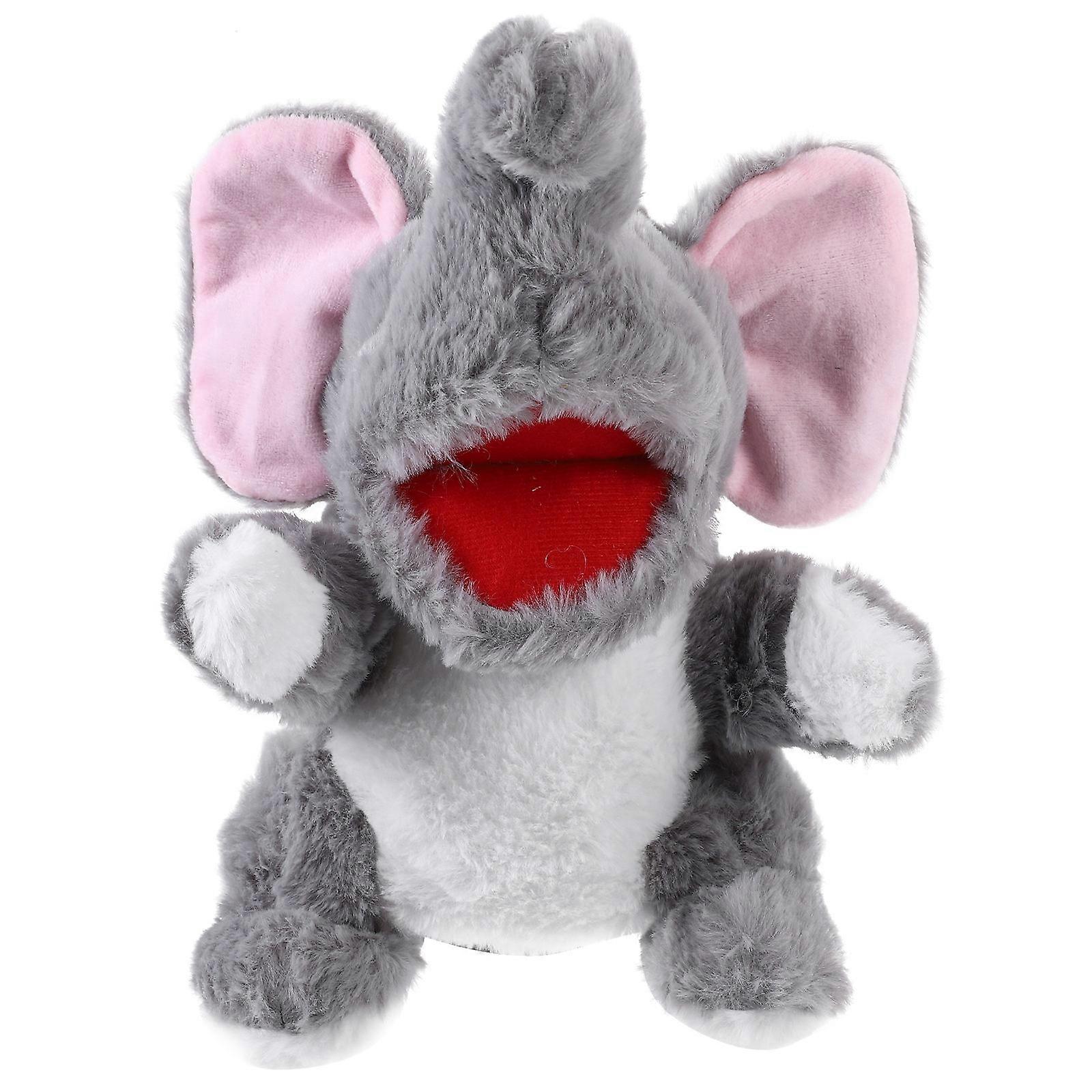 2Pcs Elephant Hand Puppet Plush Toy for Storytelling Interactive Puppet Play