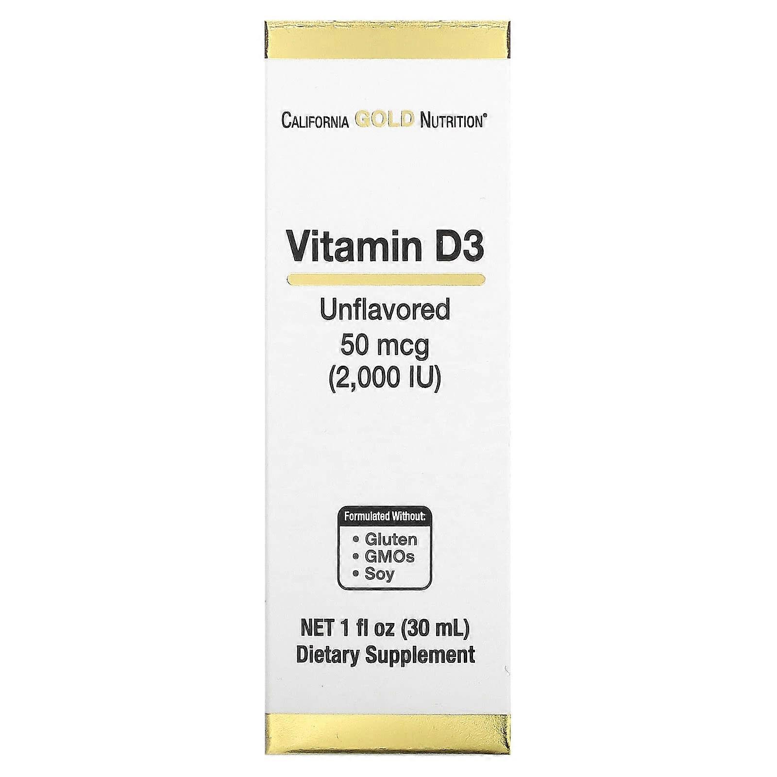 Vitamin D3, Unflavored, 2,000 IU, 1 fl oz (30 ml)