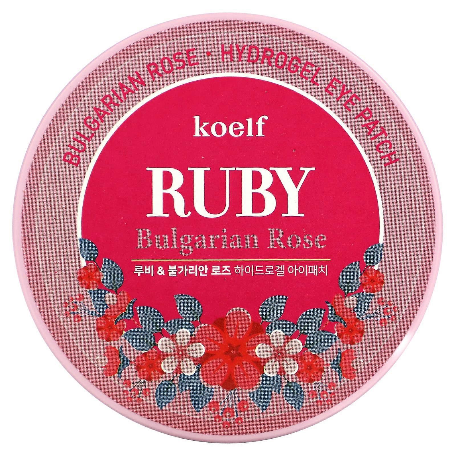 Ruby Bulgarian Rose Hydrogel Eye Patch, 60 Patches