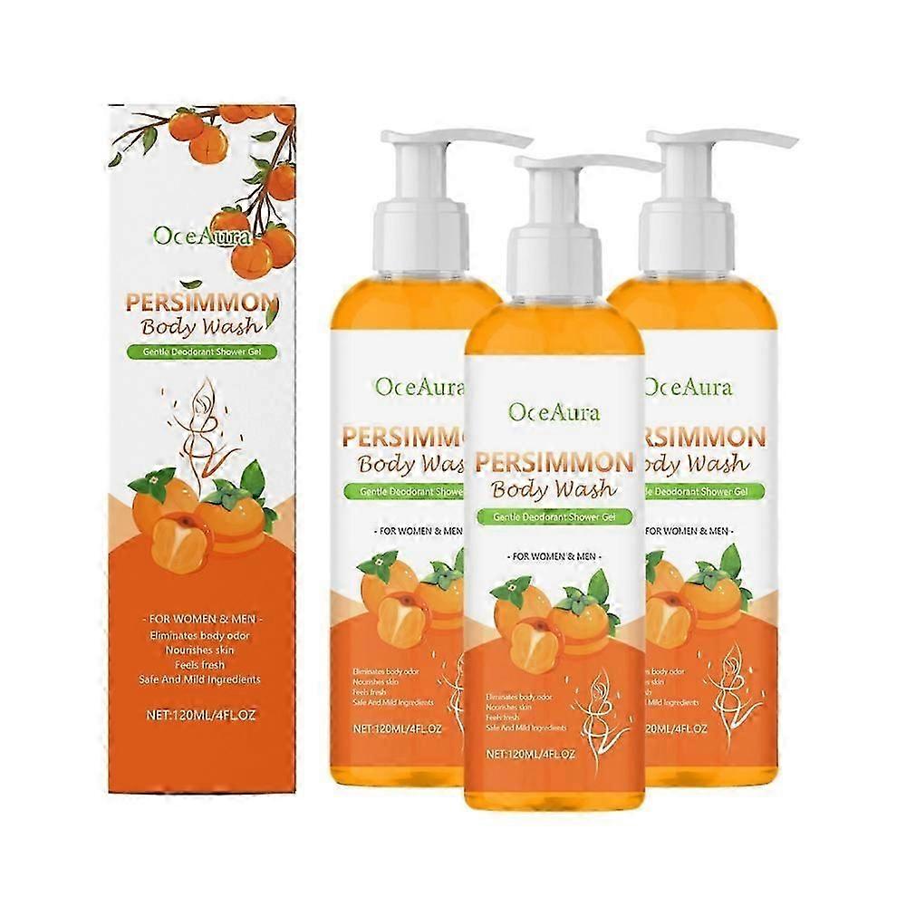 Gel douche au kaki pour le contrôle des odeurs corporelles, la désodorisation purifiante, l’élimination des odeurs corporelles sous les aisselles