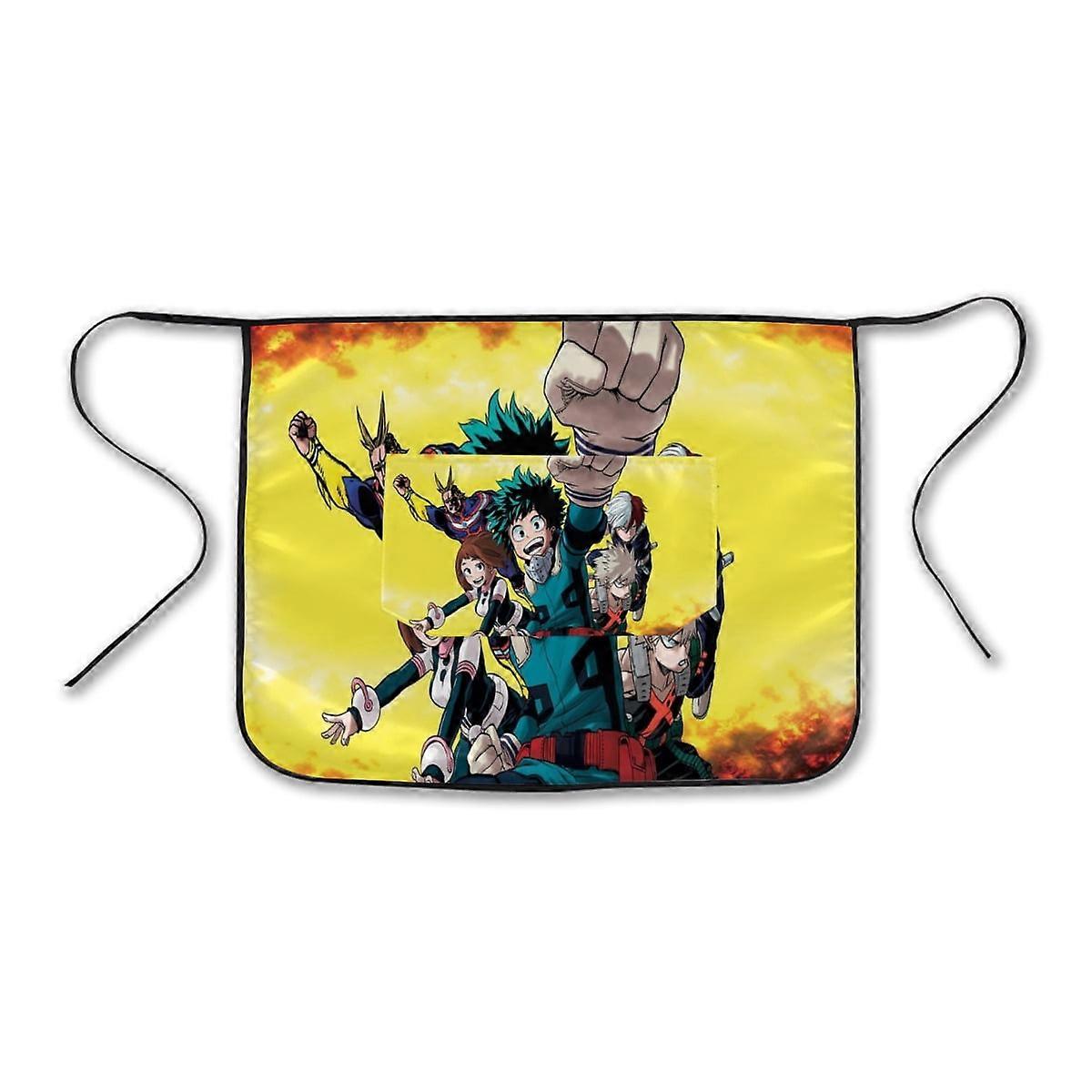 My Hero Academia Half-length apron, a pocket in the middle of the apron, providing enough space, for waiter short apron