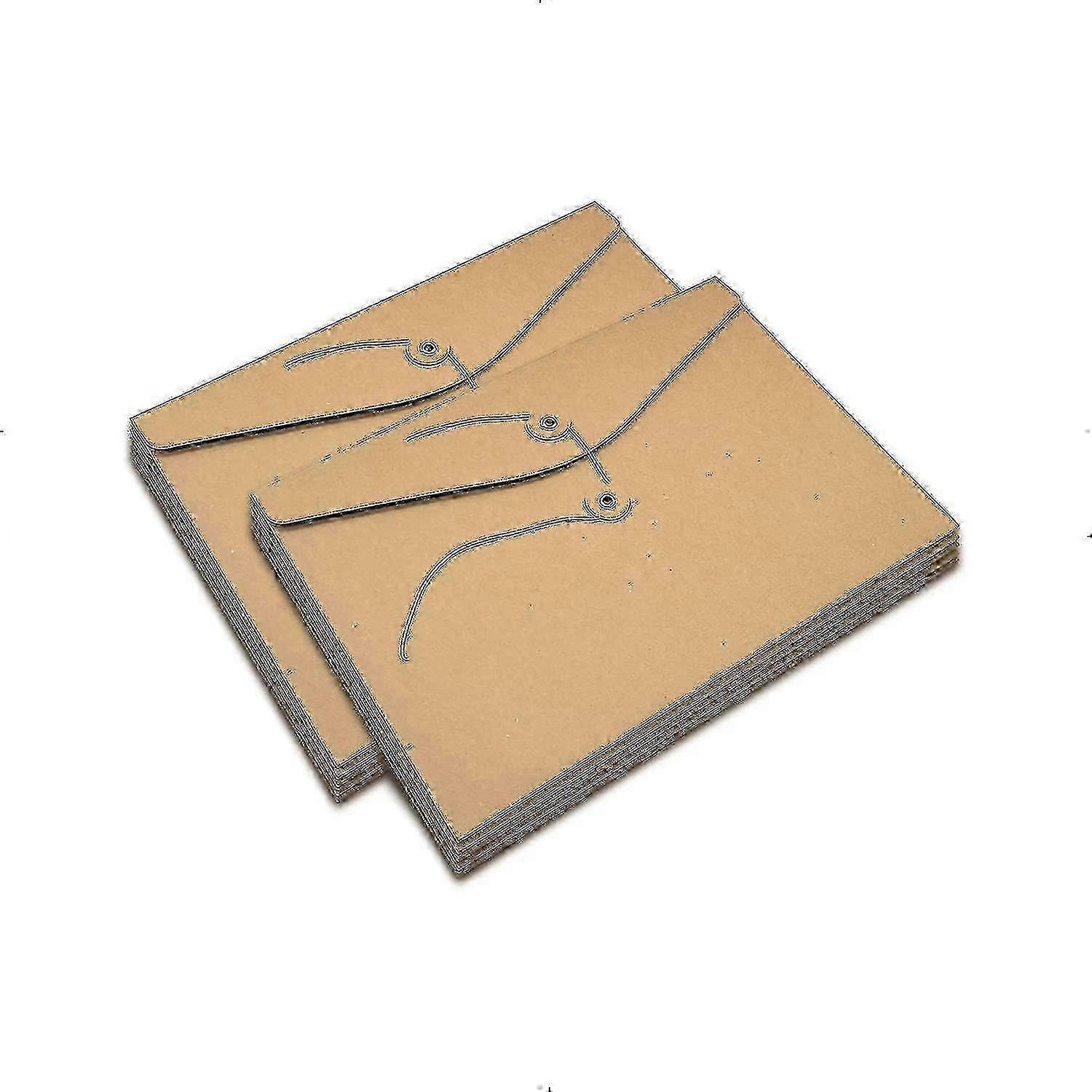 A4 Kraft File Folders 10 Pcs with String Closure for Sunrain - Organizer for Office Documents