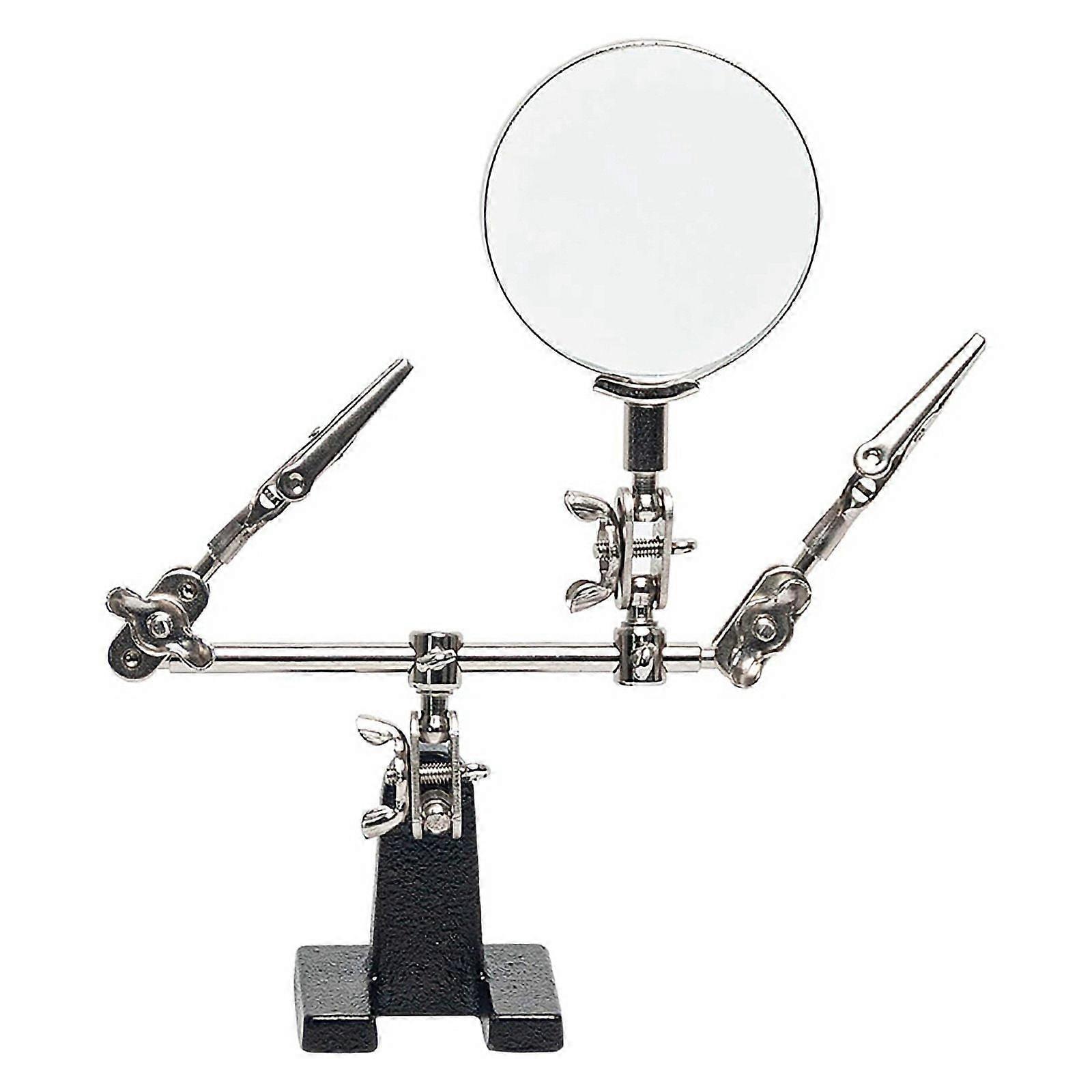 Helping Hands Magnifier with Dual Adjustable Alligator Clips in 2.5x Magnifying Glass Soldering Station for Crafting