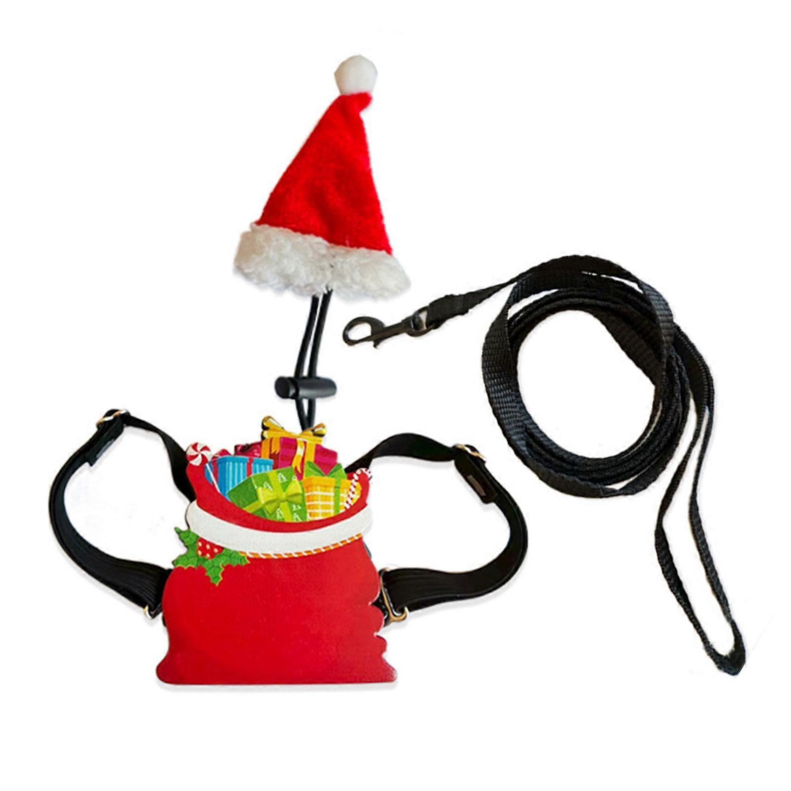 Holiday Themed Reptiles Harnesses Set Padded Vests With Detachable Leashes For Secure Control Multicolor