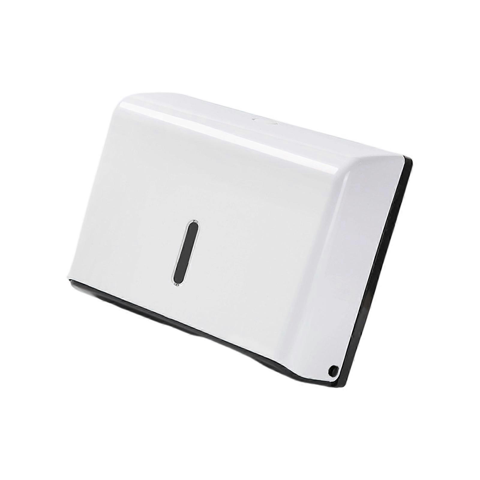 Modern Bathroom Wall Mounted Tissue Box Holder Large Capacity Storage Moisture Resistant Box for Multiple Rolls Use  White