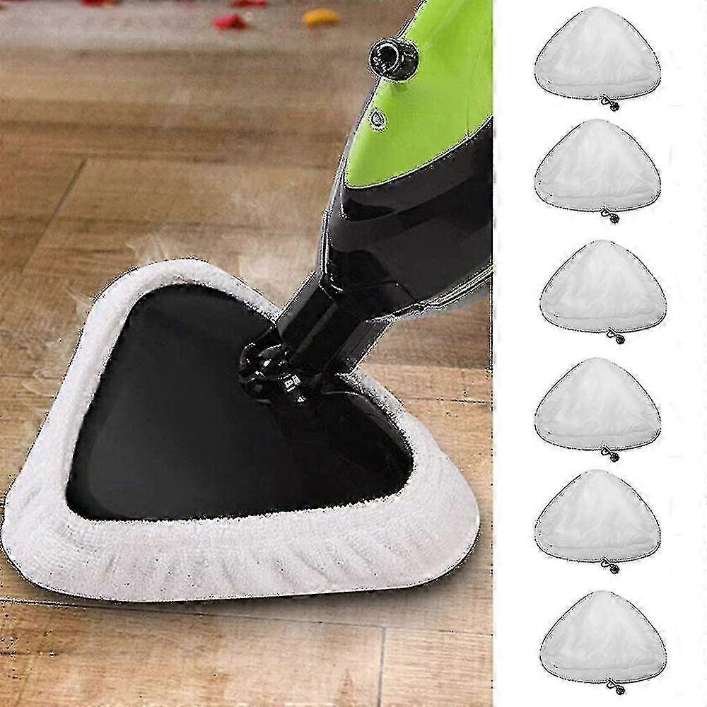 6 Pack H2O Steam Mop Microfiber Replacement Pads Reusable