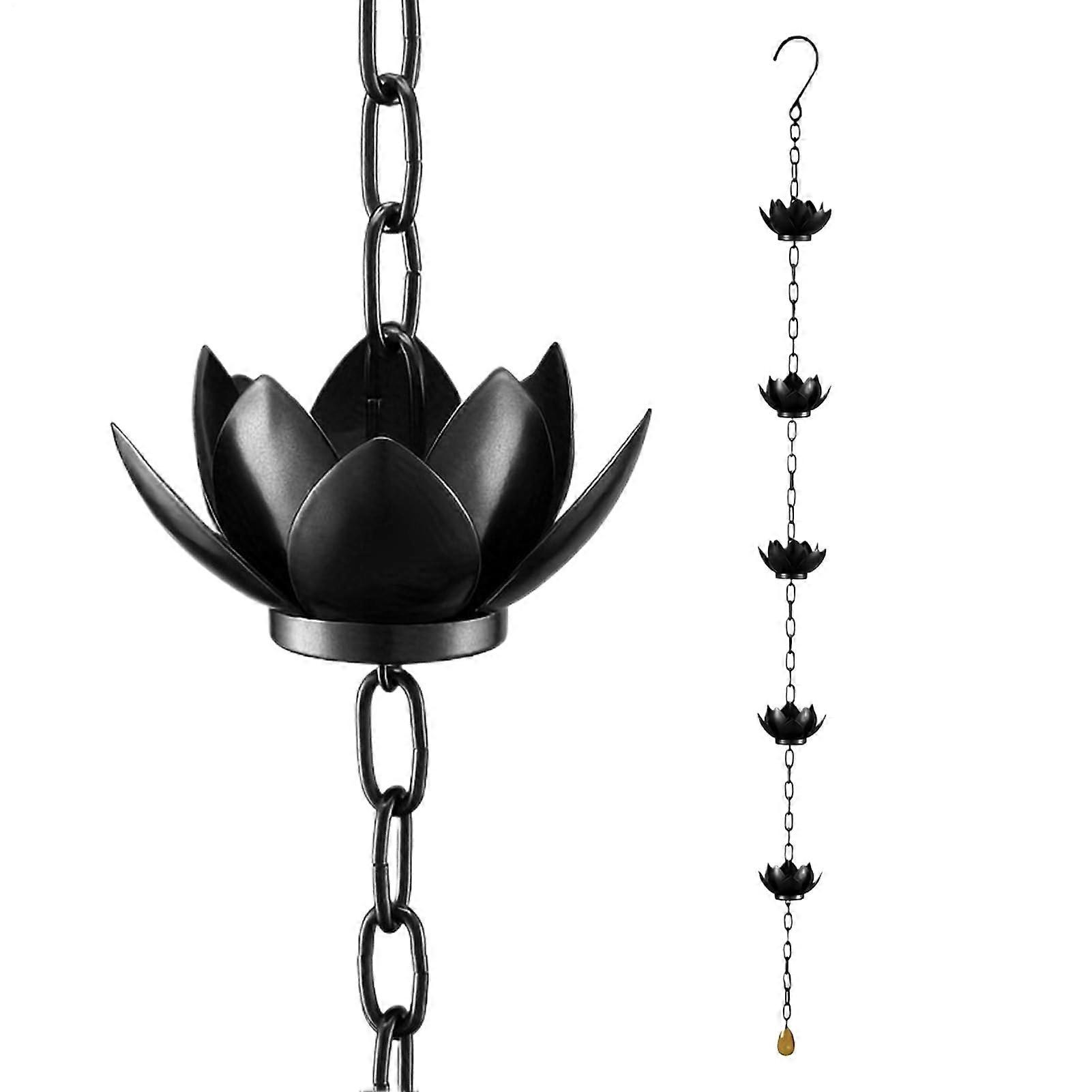 Rain Chains for Gutters Lotus Style Garden Decor Gutter Chains for Backyard Patio Landscaping