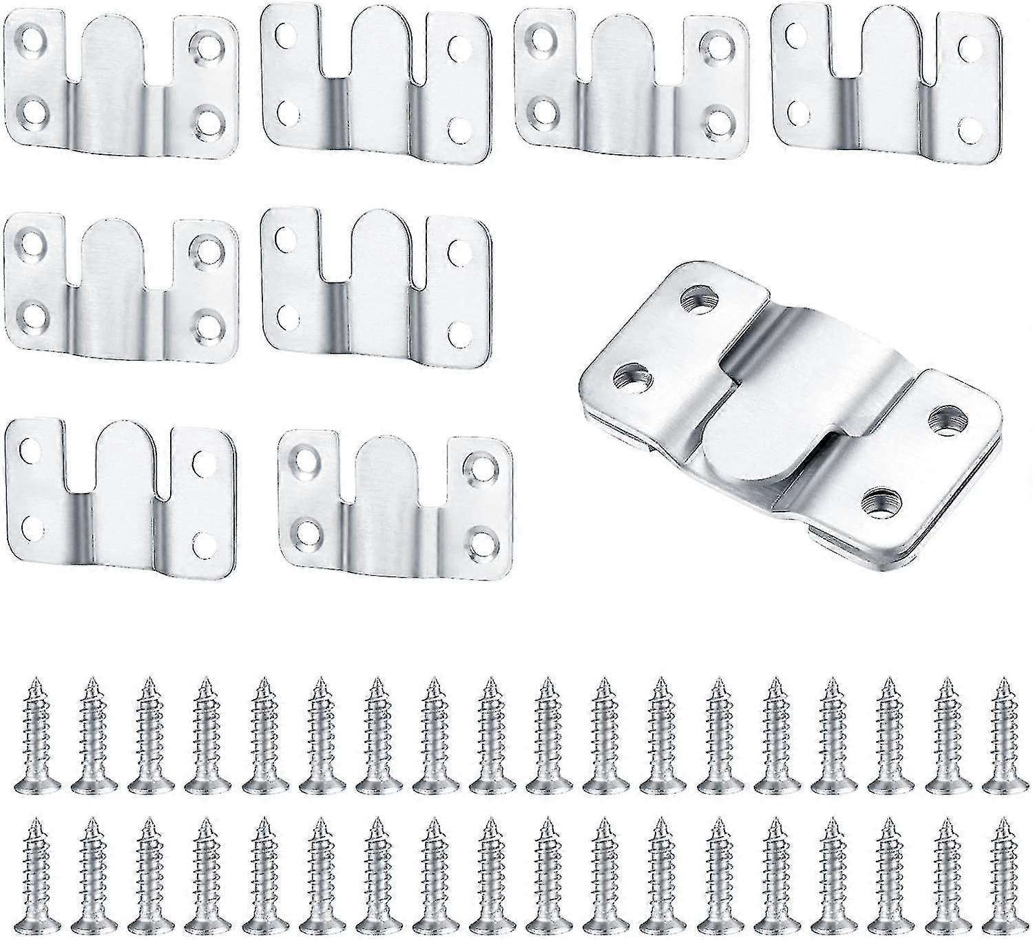 10 Piece Storage Hook Concealed Flush Mount Bracket, Heavy Duty Interlocking