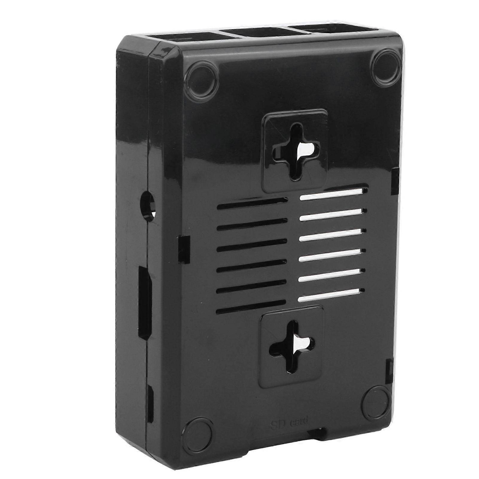 Shell Protective Frosted Box Case Cover ABS for Raspberry Pi 3B 3B+ D Style with Screw(Black )SH