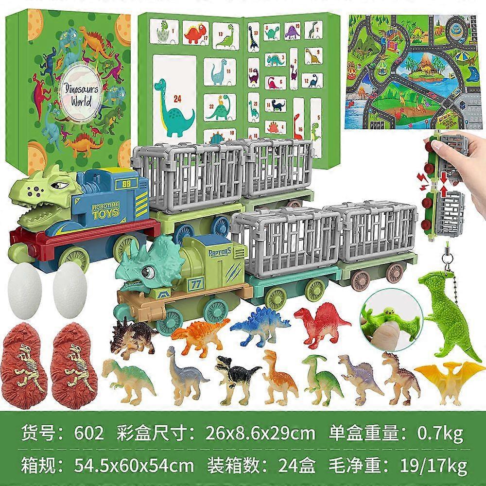 Christmas Advent Calendar Countdown Dinosaur Blind Box DIY Archaeological Dinosaur Toy Set Tyrannosaurus Rex with Rug 602 Dinosaur Blind Box