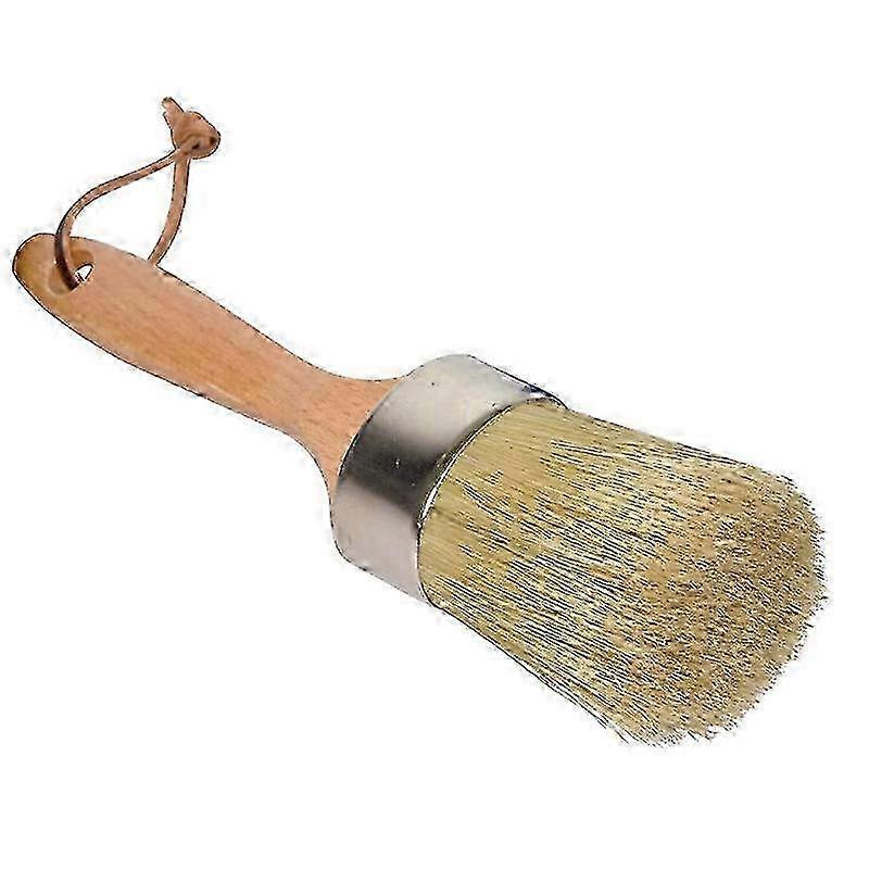 Improved 2-in-1 Round Natural Bristles Painting Tool for Crafting DIY Furniture Stencils