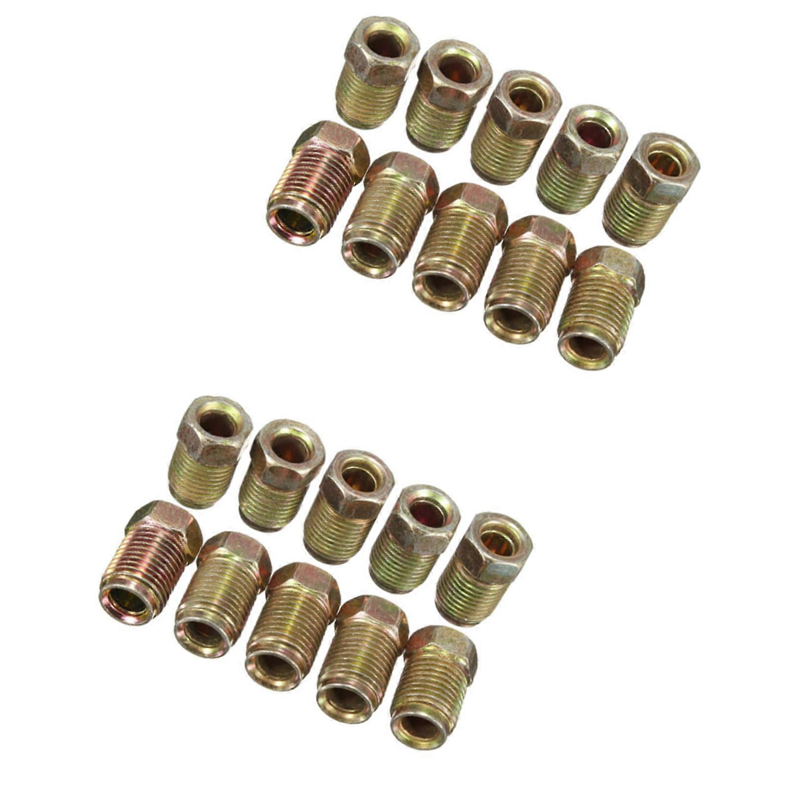 M10 Brake Tube Fitting Universal Automotive Brake System Adapter Secure Leak Proof Connection Stable For 3/16 Inch Hoses Multicolor
