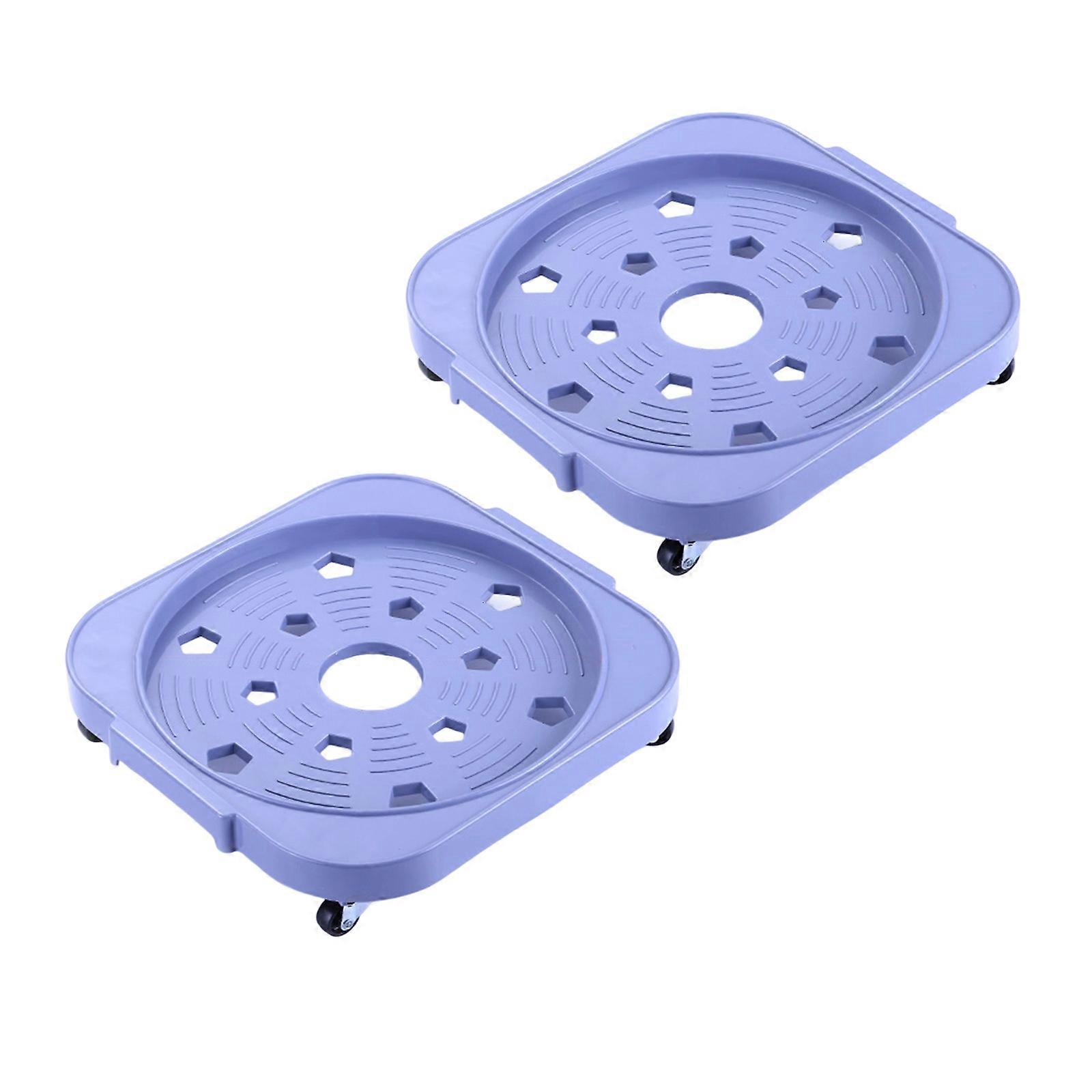 2pcs Propanes Cylinder Stand With 4 Swivels Wheel Brake Systems Multipurpose Plant Holders for Home Gardening Use  Light blue
