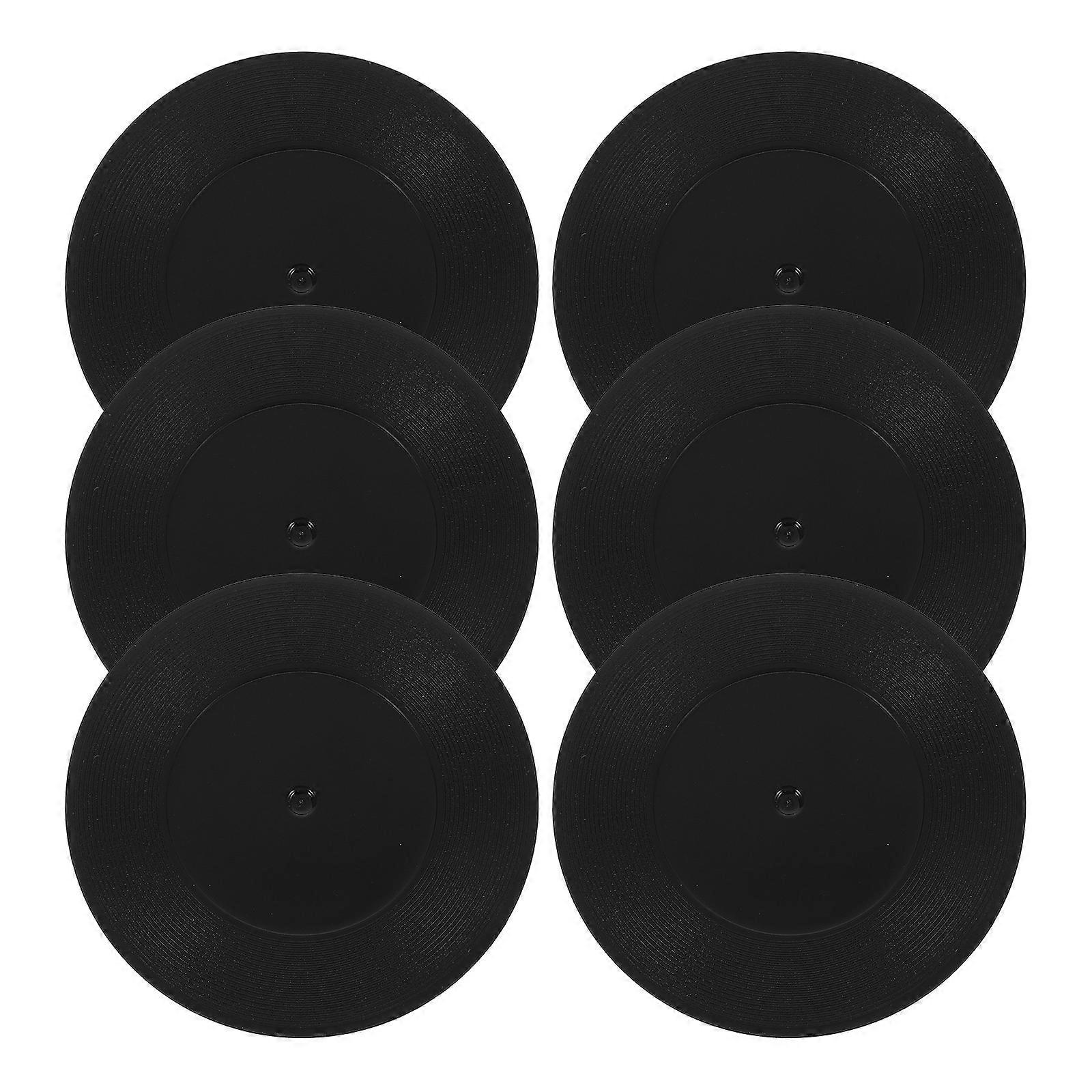 Retro Drink Coasters Vinyl Record Coasters 6Pcs for Table Use