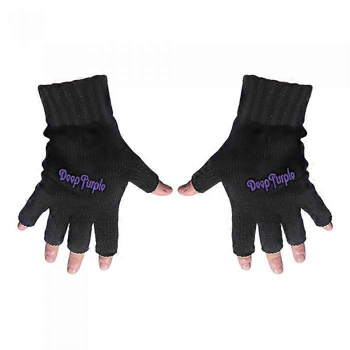 Syvän violetit unisex-aikuisten logolla varustetut kynsikkäät