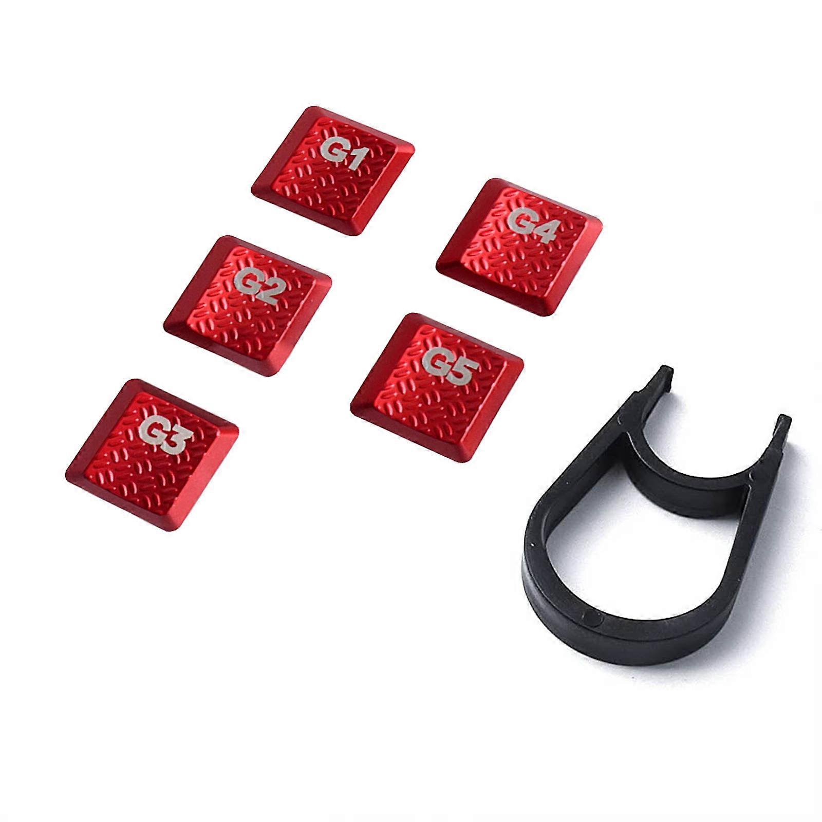 Only Keycap,DIY G1-G5 Backlit Keycap 5Keys Non-slip Texture Keycaps for  G913 G915 G813 G815 GL Tactile Switch  Red