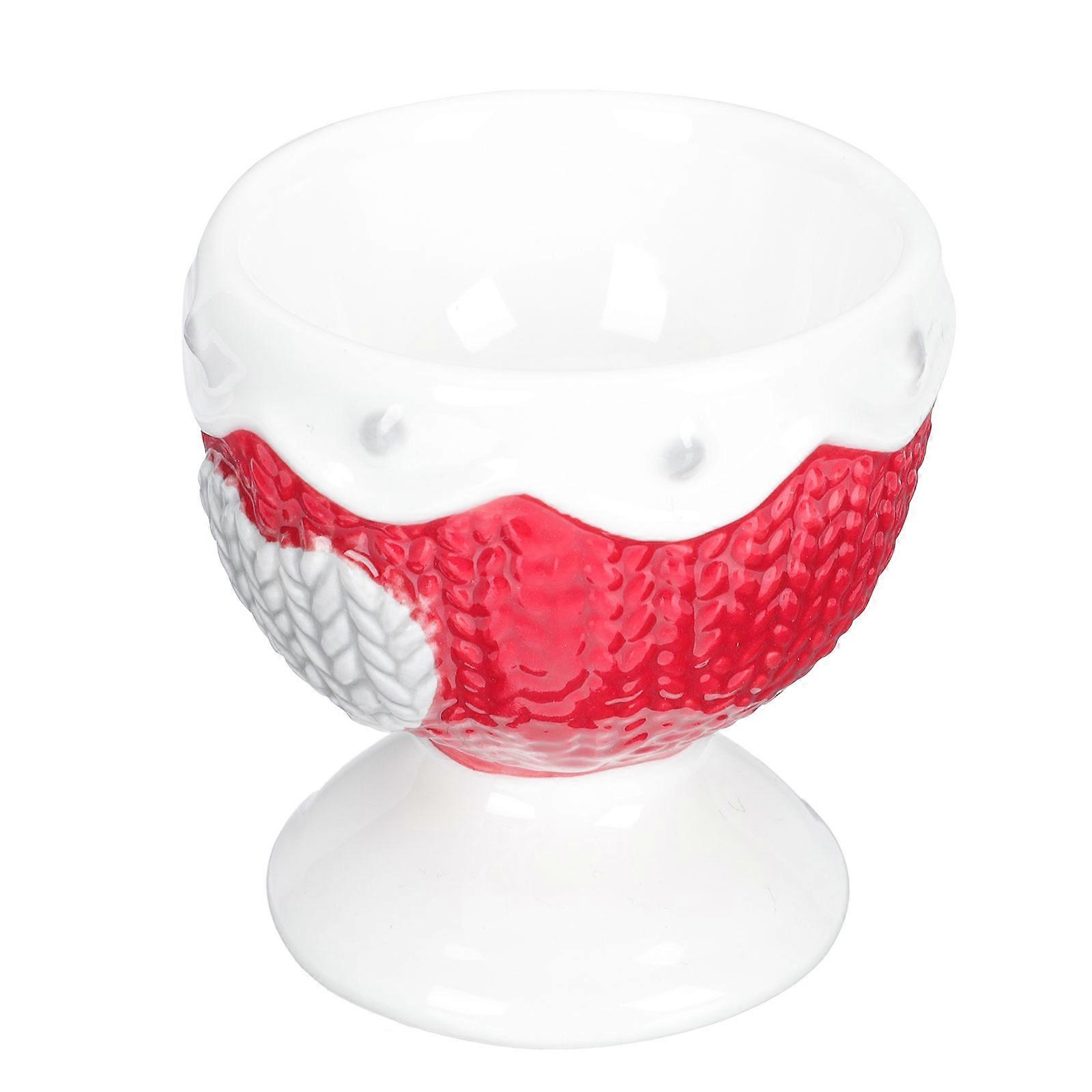 Egg Organizer Heart Patterned Relief Egg Holder Ceramic Egg Tray Desktop Decor